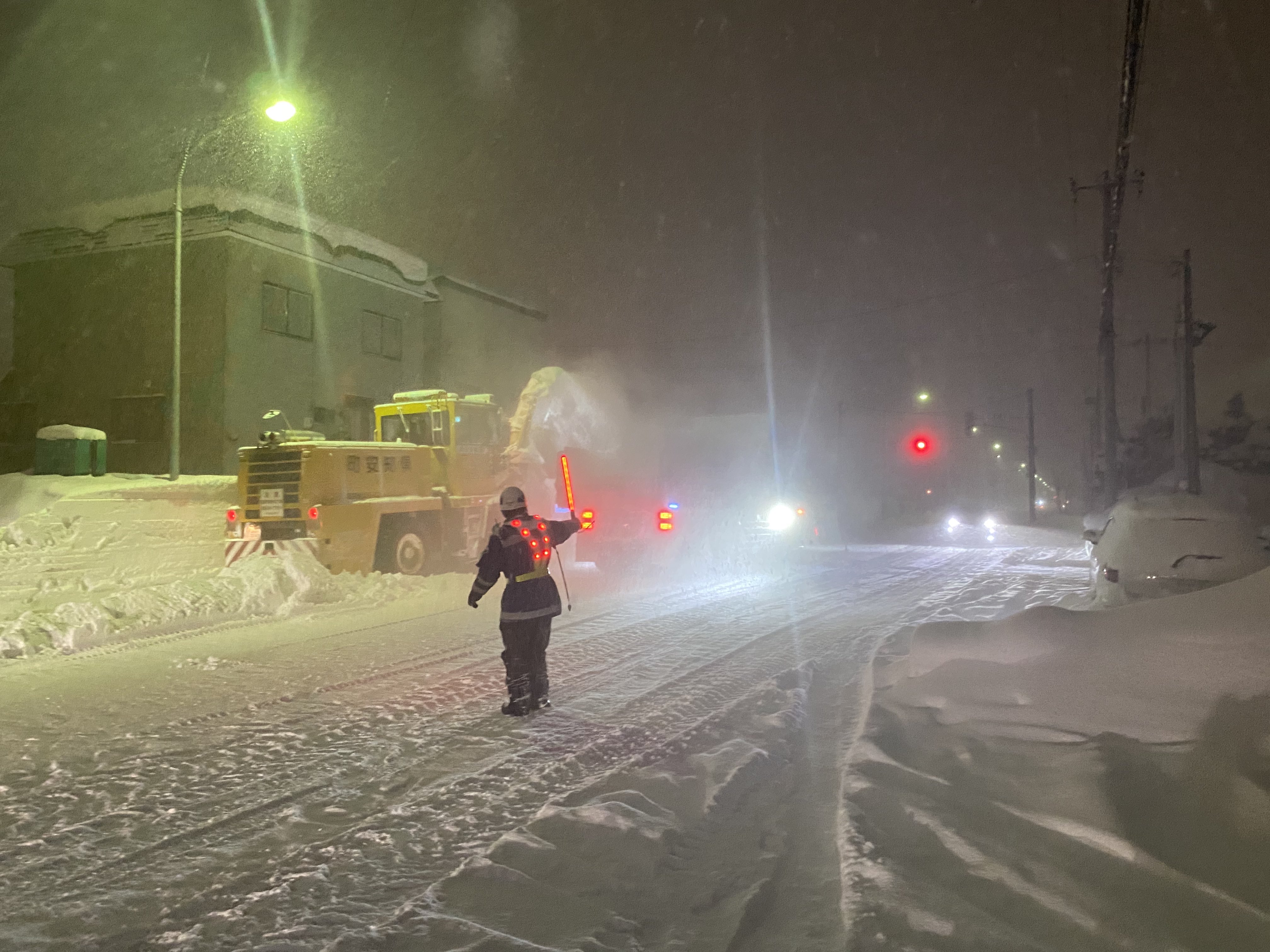Snow-covered Niseko roads with winter driving conditions and road markers