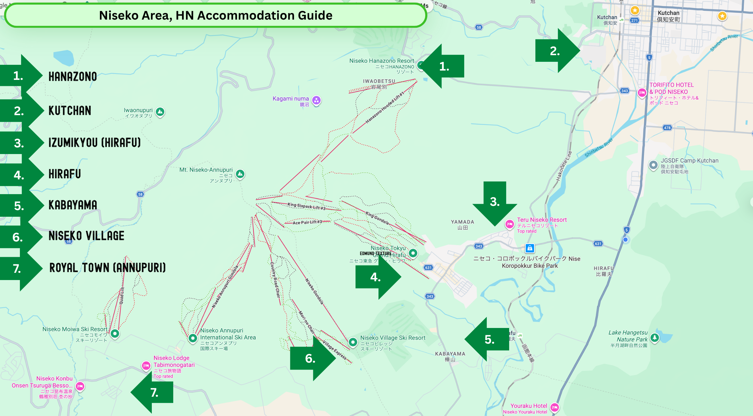 A Niseko area Map