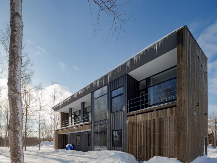 Yanagi House - exterior front of building with second floor balcony exterior front of building with second floor balcony