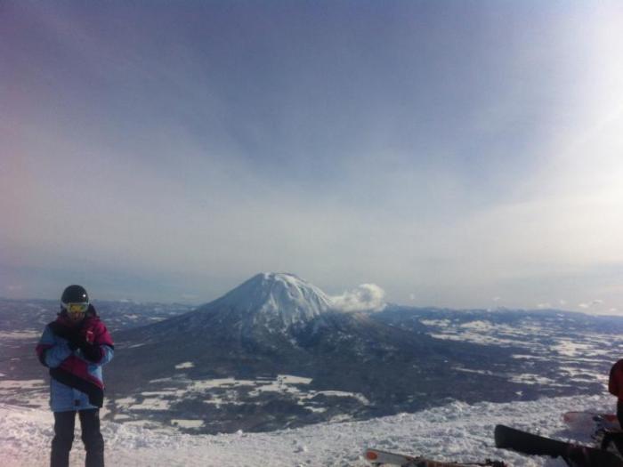 View of Volcanic Mt Yotei from Mt Annupurri