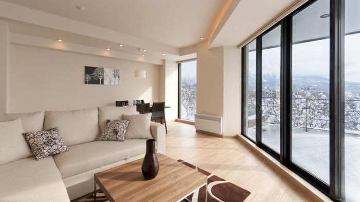 Lounge & snowy view