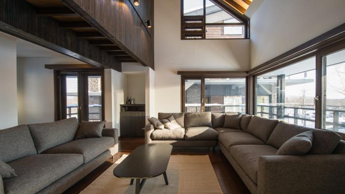 La Plagne - living room with large window living room with large window