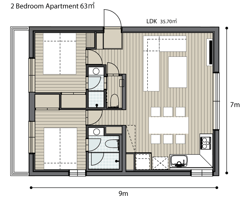 flow niseko yotei views apartment floor plans