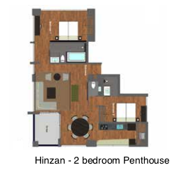 Hinzan 2 bedroom penthouse floor plans