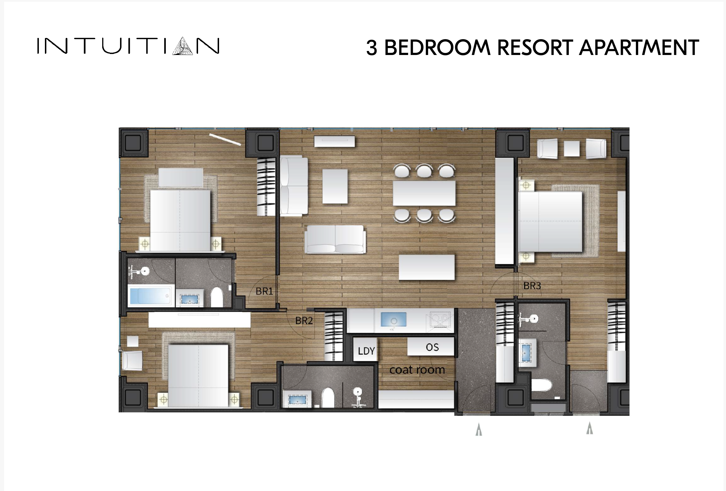 Intuition Niseko_2 bedroom resort_floor plan