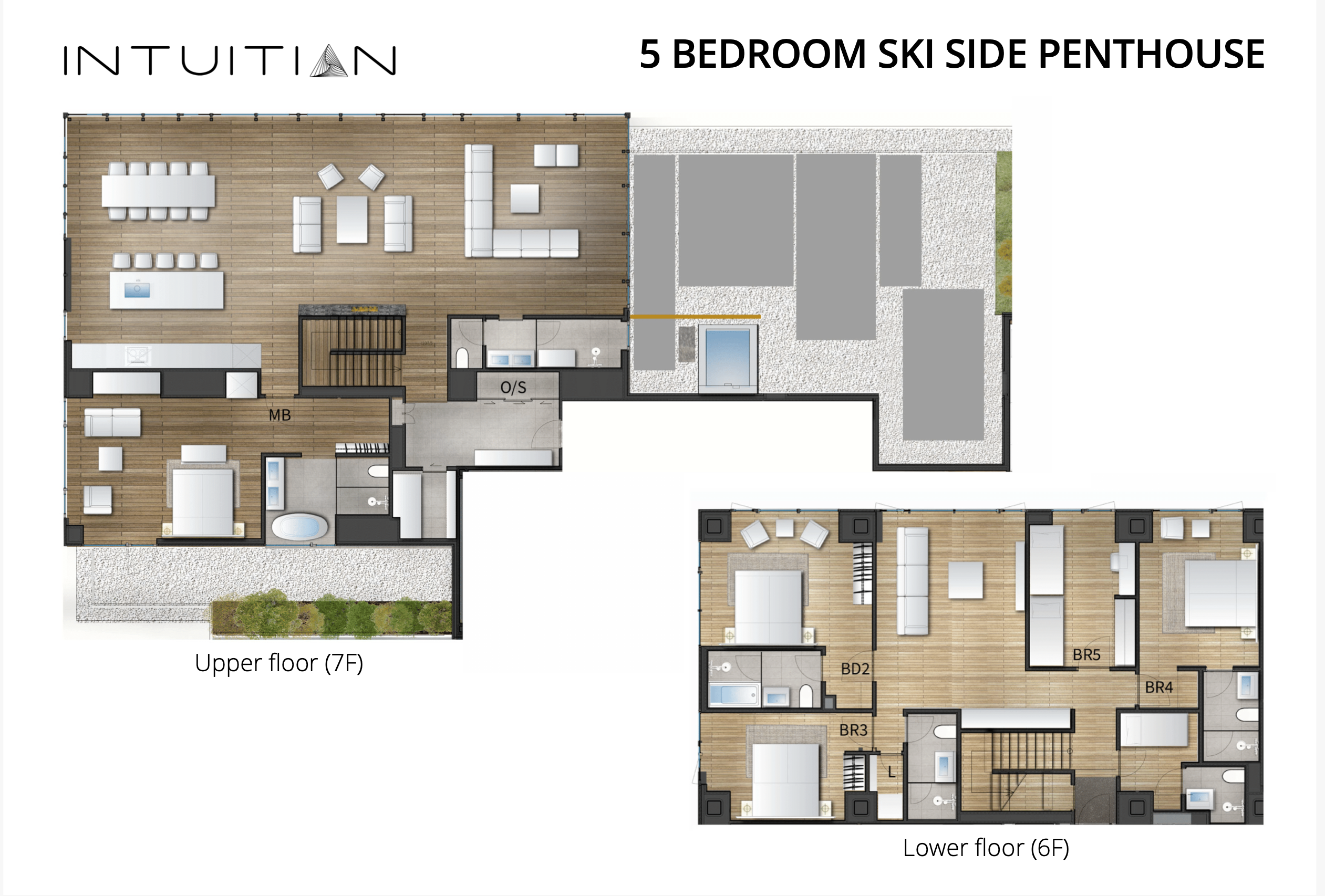 Intuition Niseko_5 bedroom ski side penthouse_floor plan