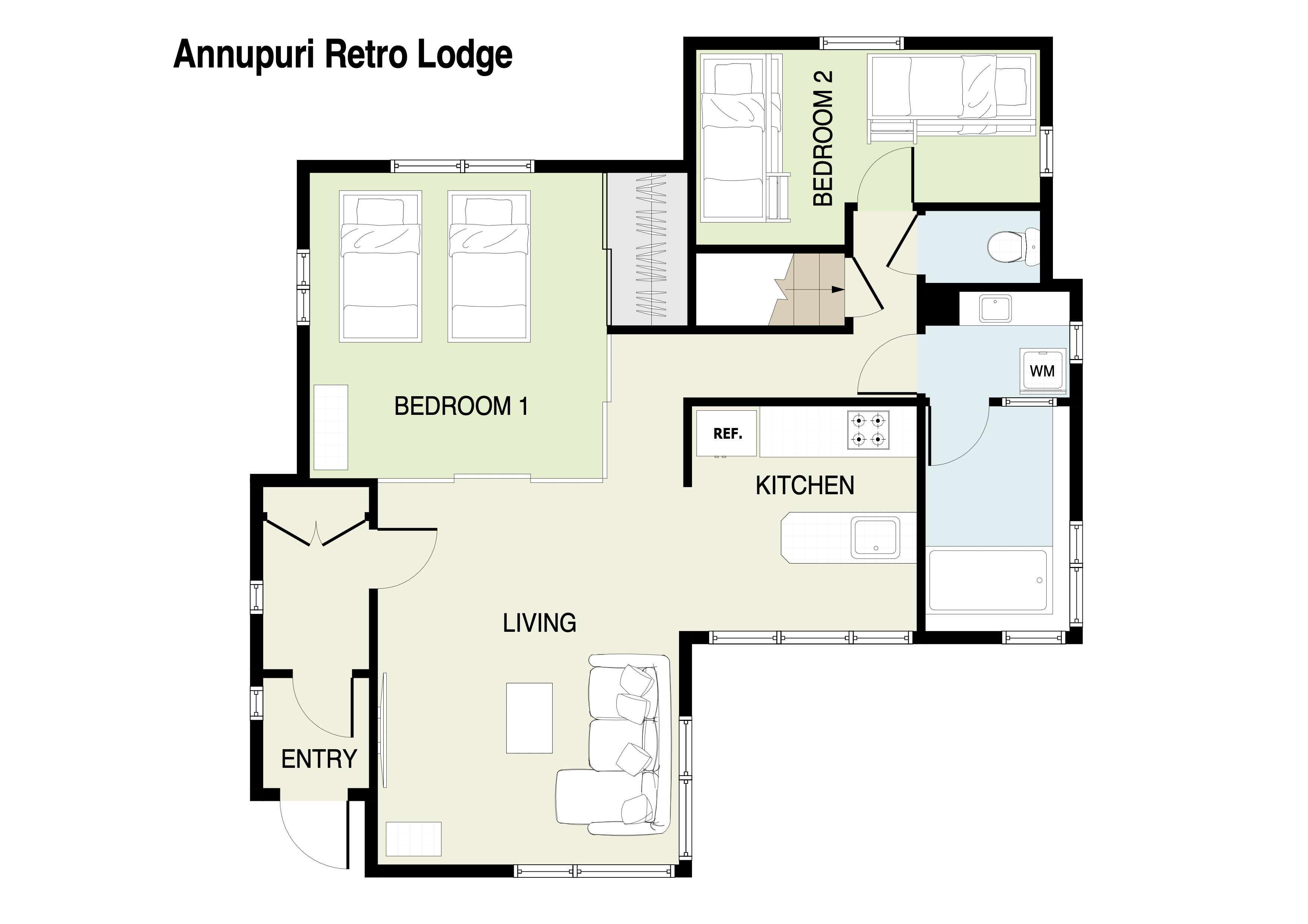 Annupuri Retro Lodge Floor Plan