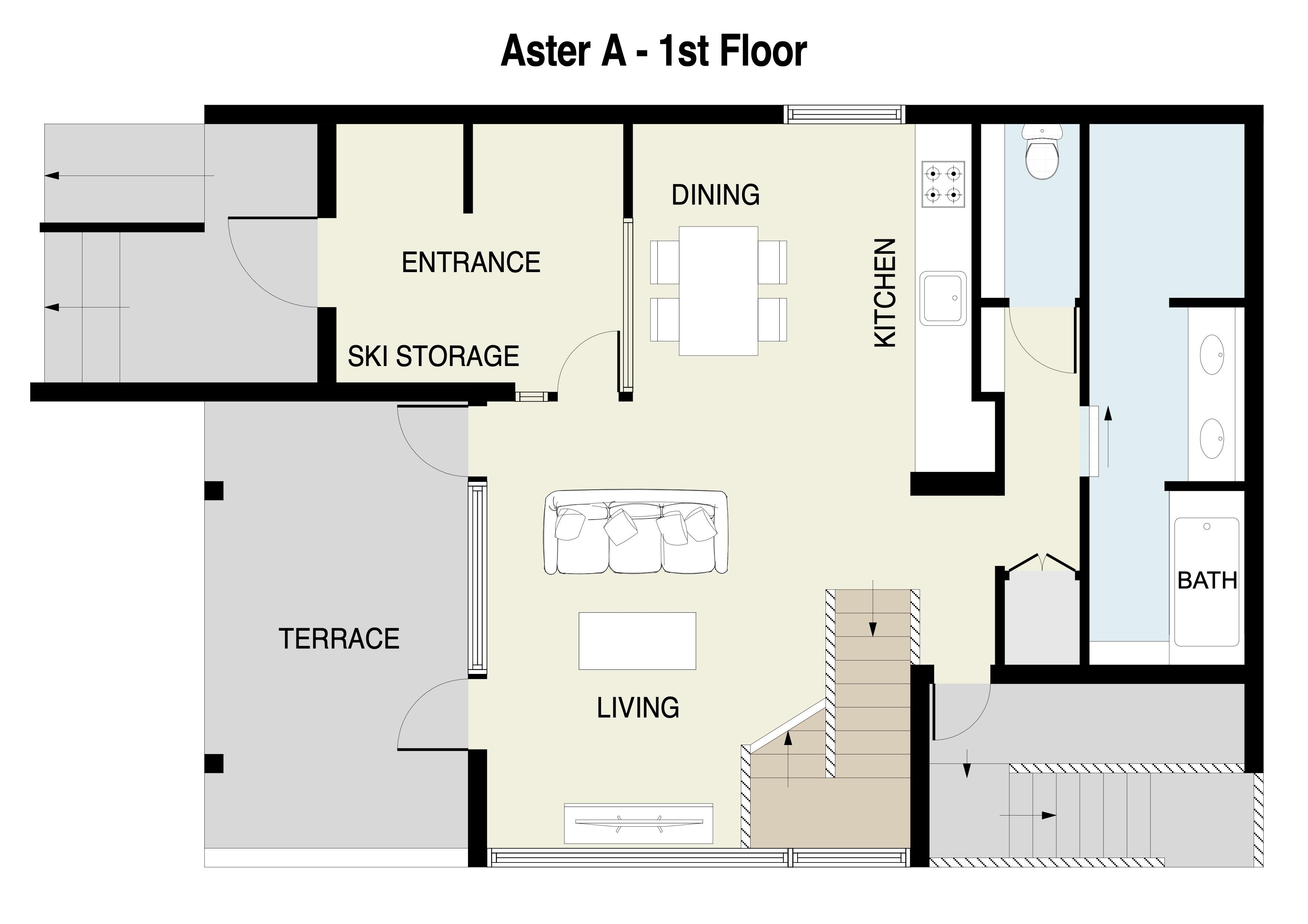 Aster A 1st Floor plan