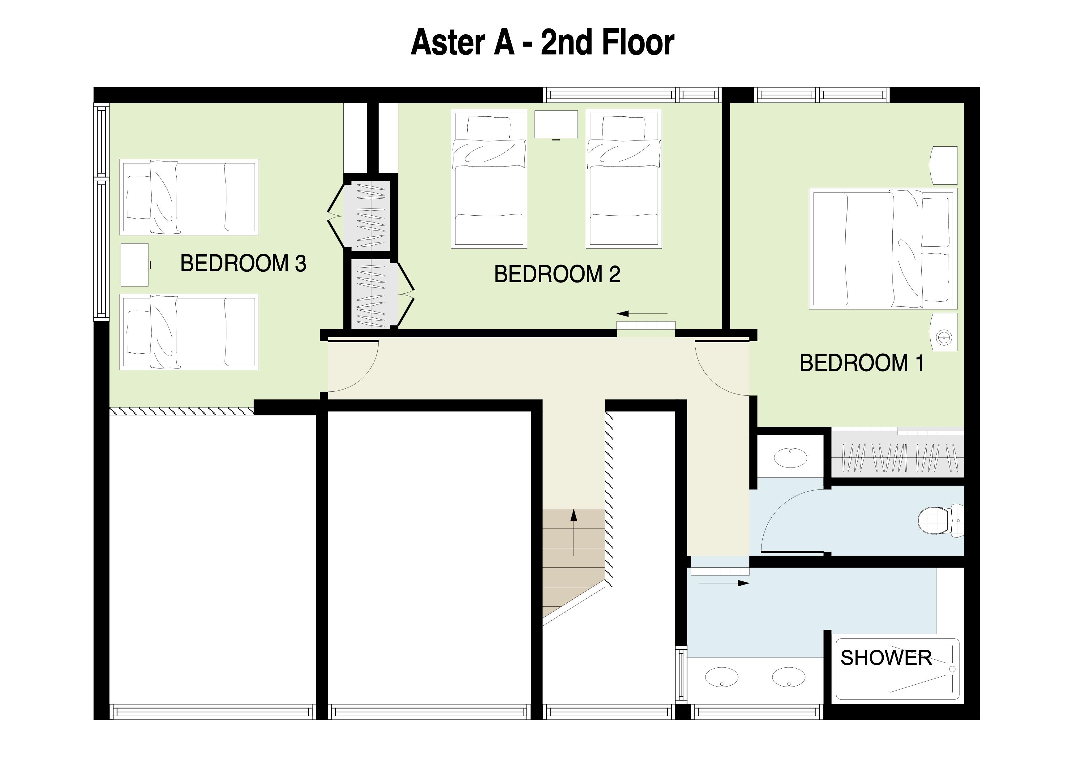 Aster A 2nd Floor plan
