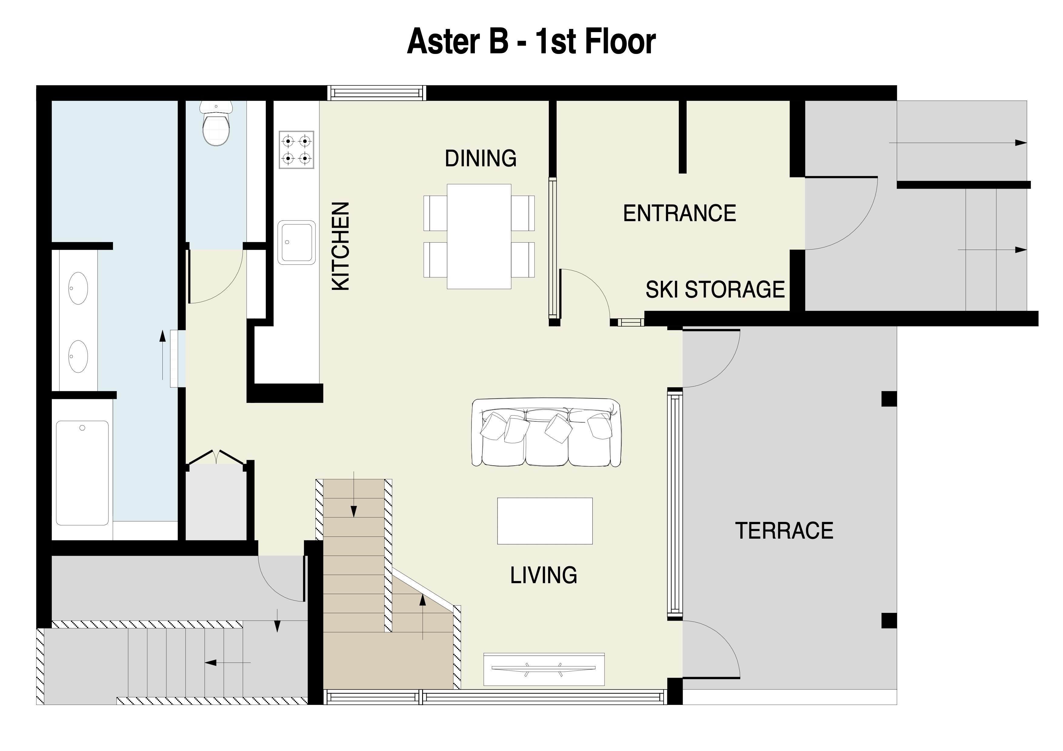 Aster B 1st Floor plan