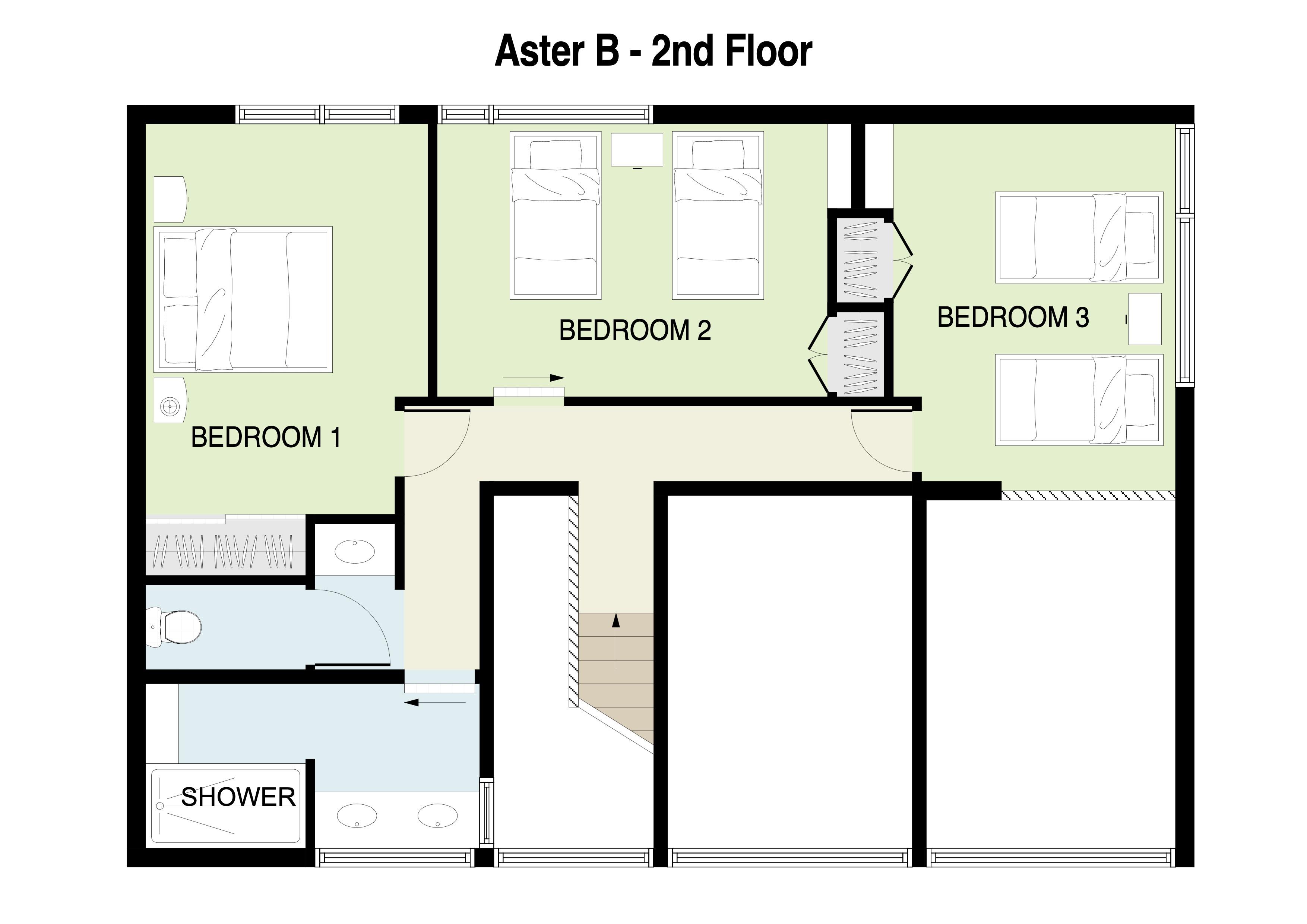 Aster B 2nd Floor plan