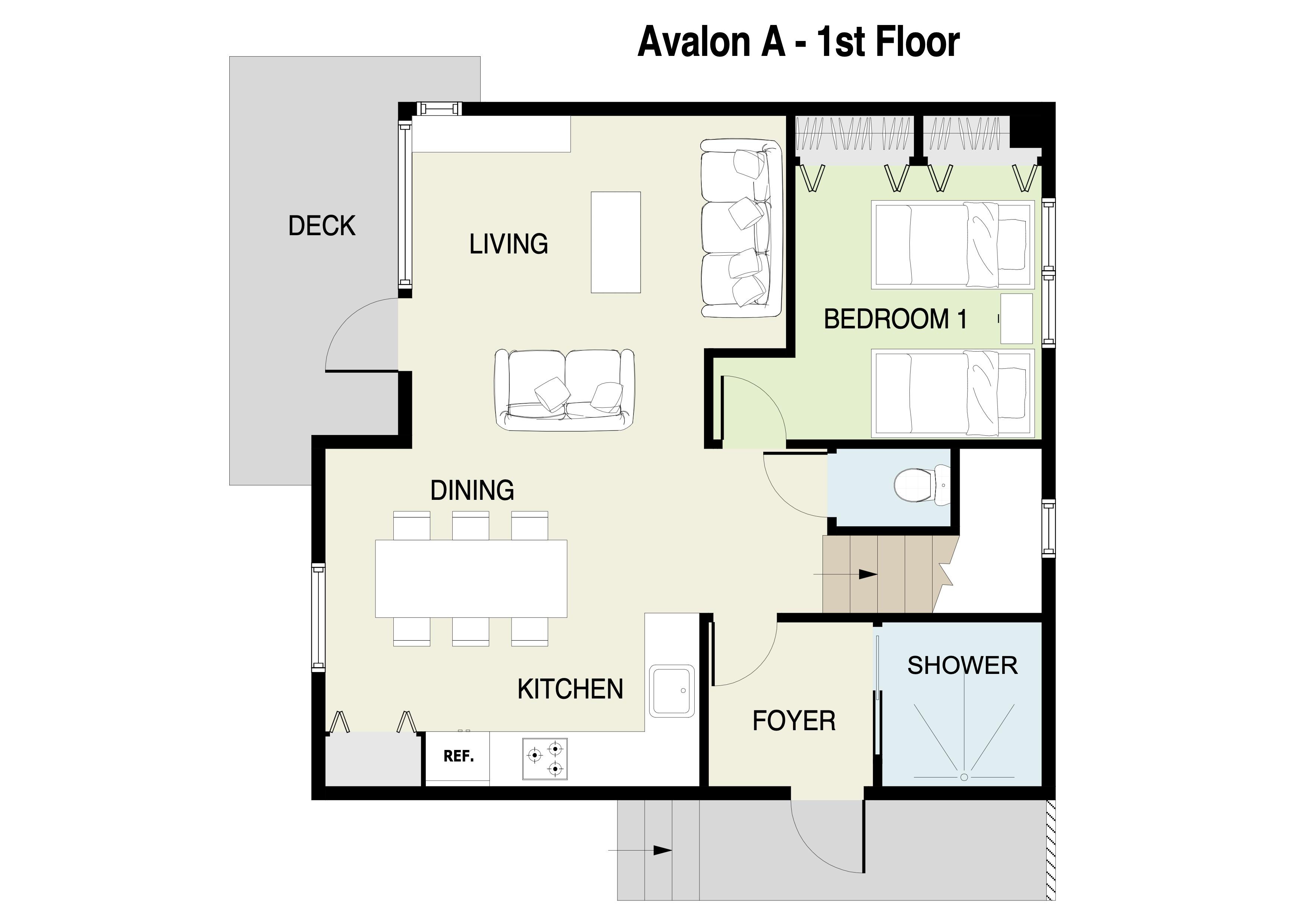 Avalon A 1st floor plans