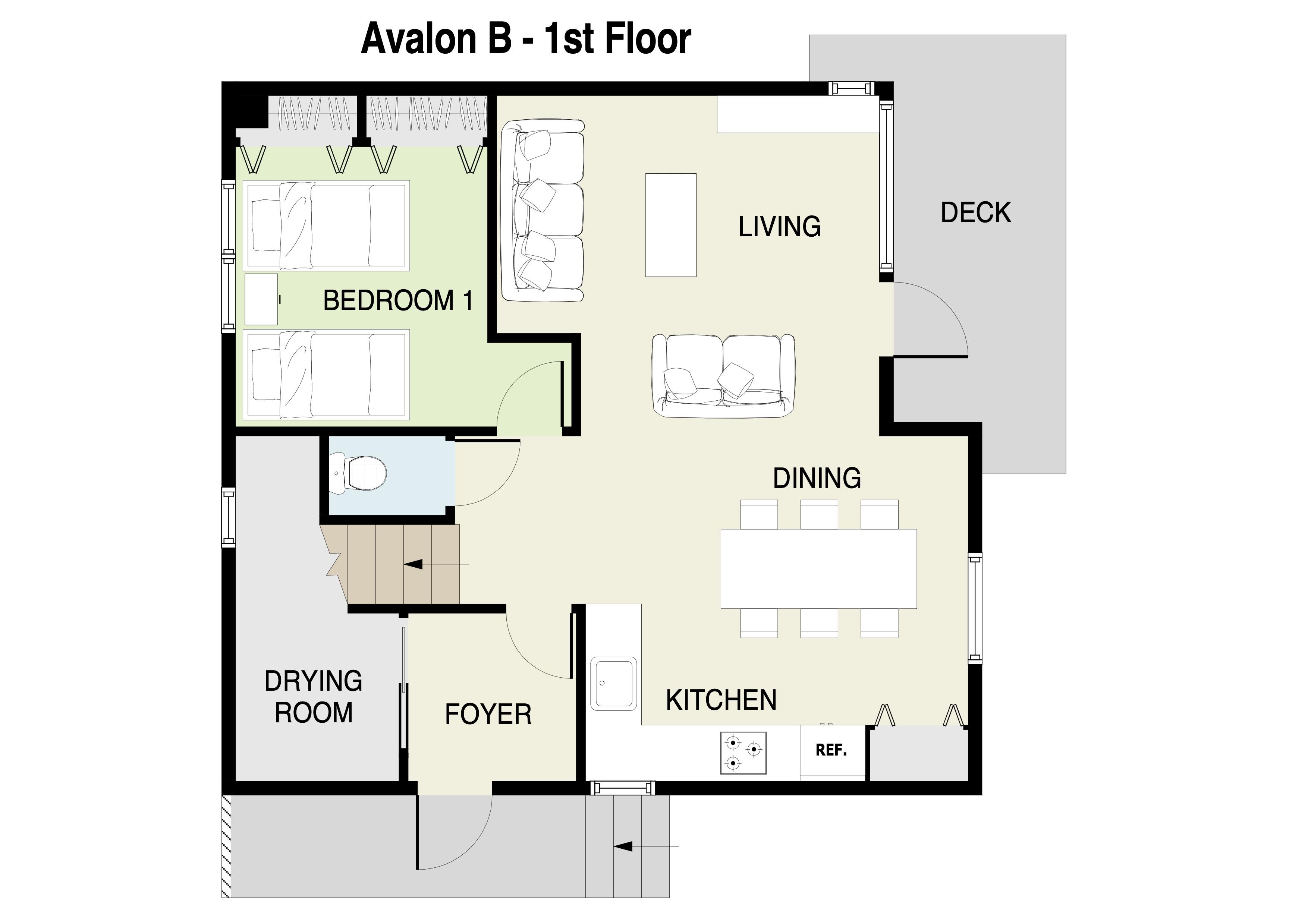 Avalon B 1st floor plans