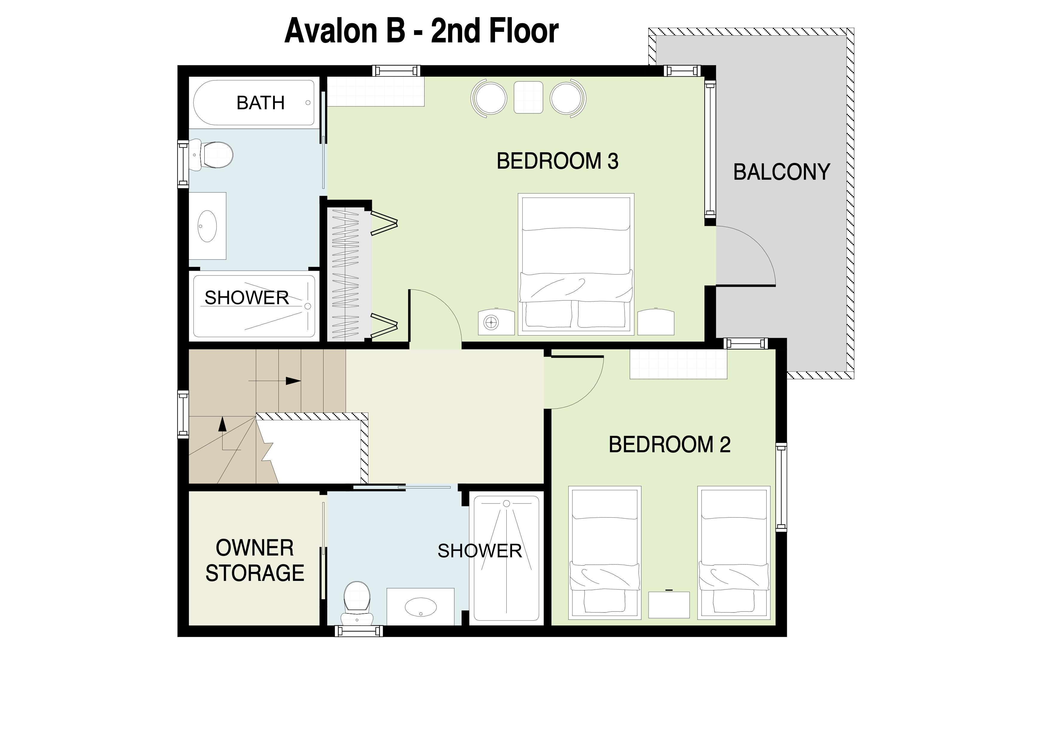Avalon B 2nd floor plans