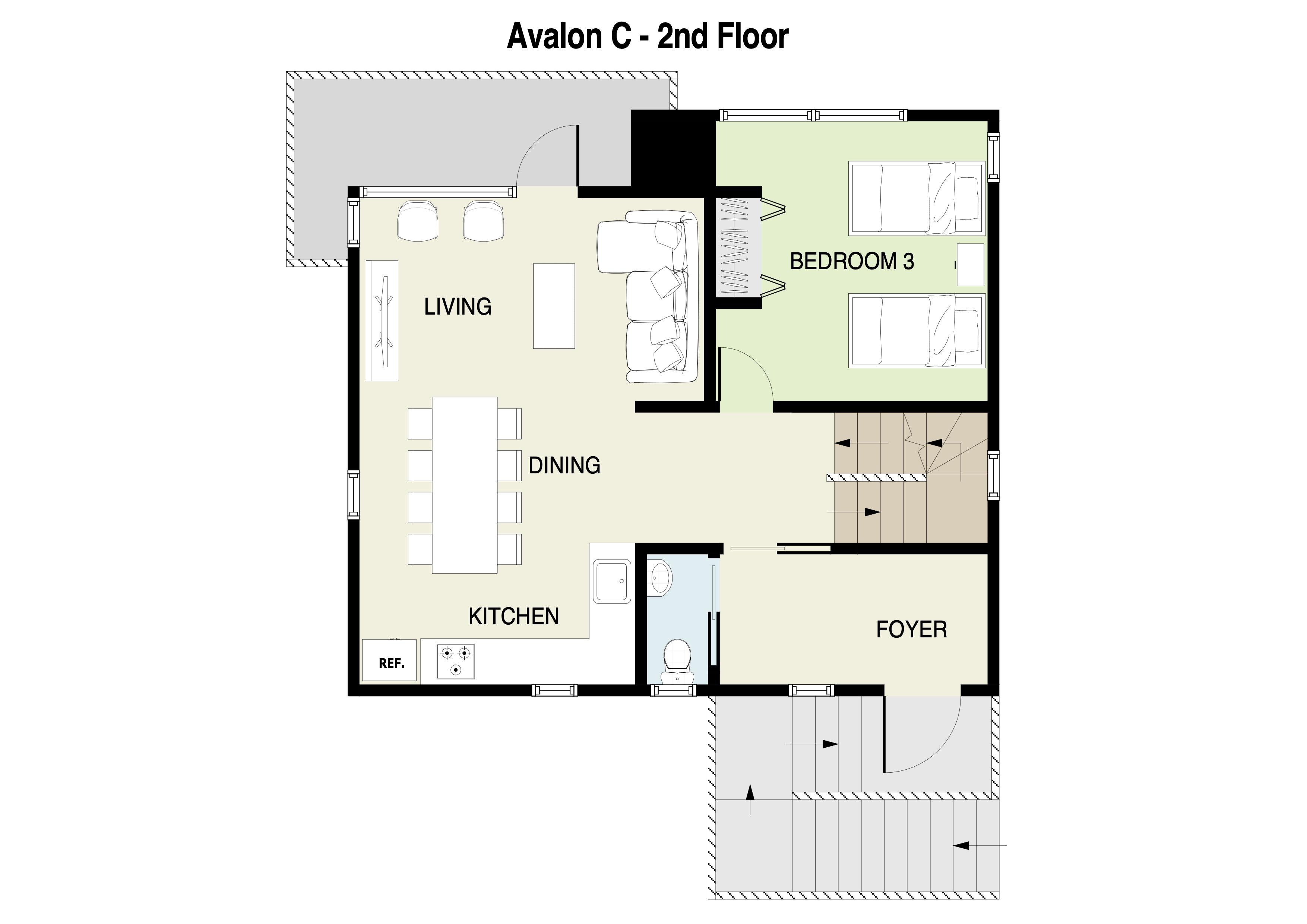Avalon C 2nd floor plans