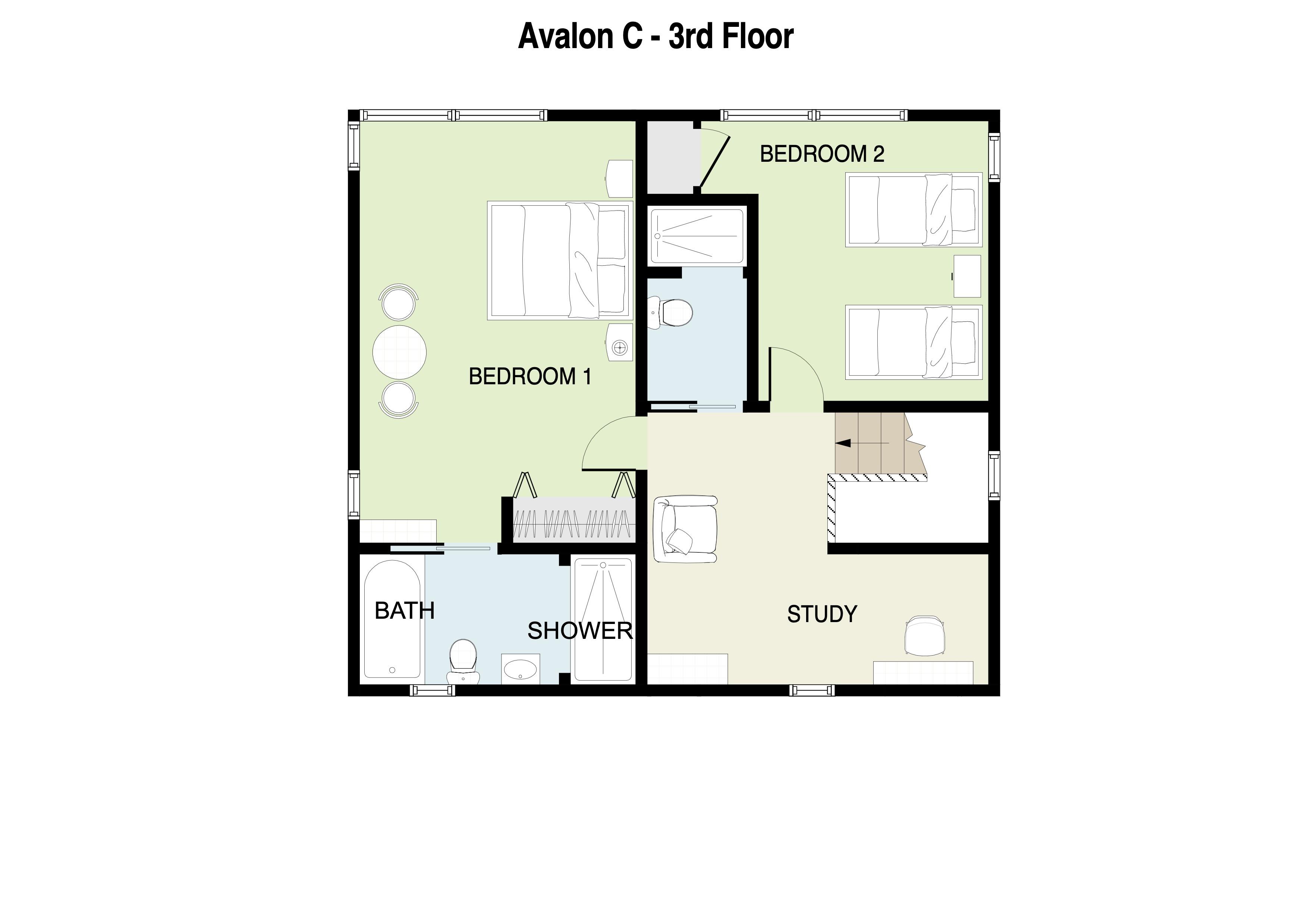 Avalon C 3rd floor plans