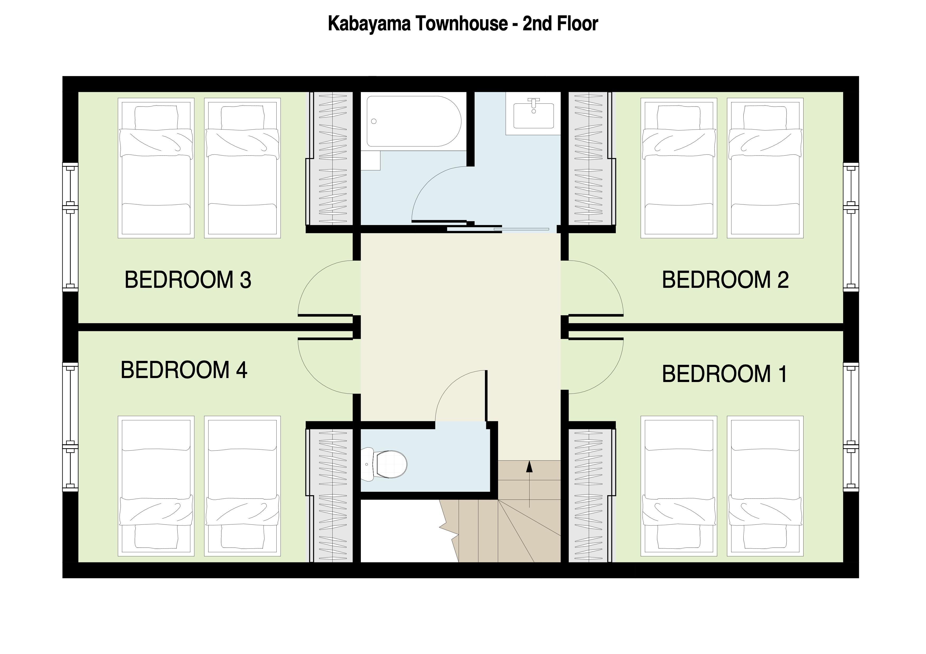 Kabayama Townhouses 2nd Floor Plan