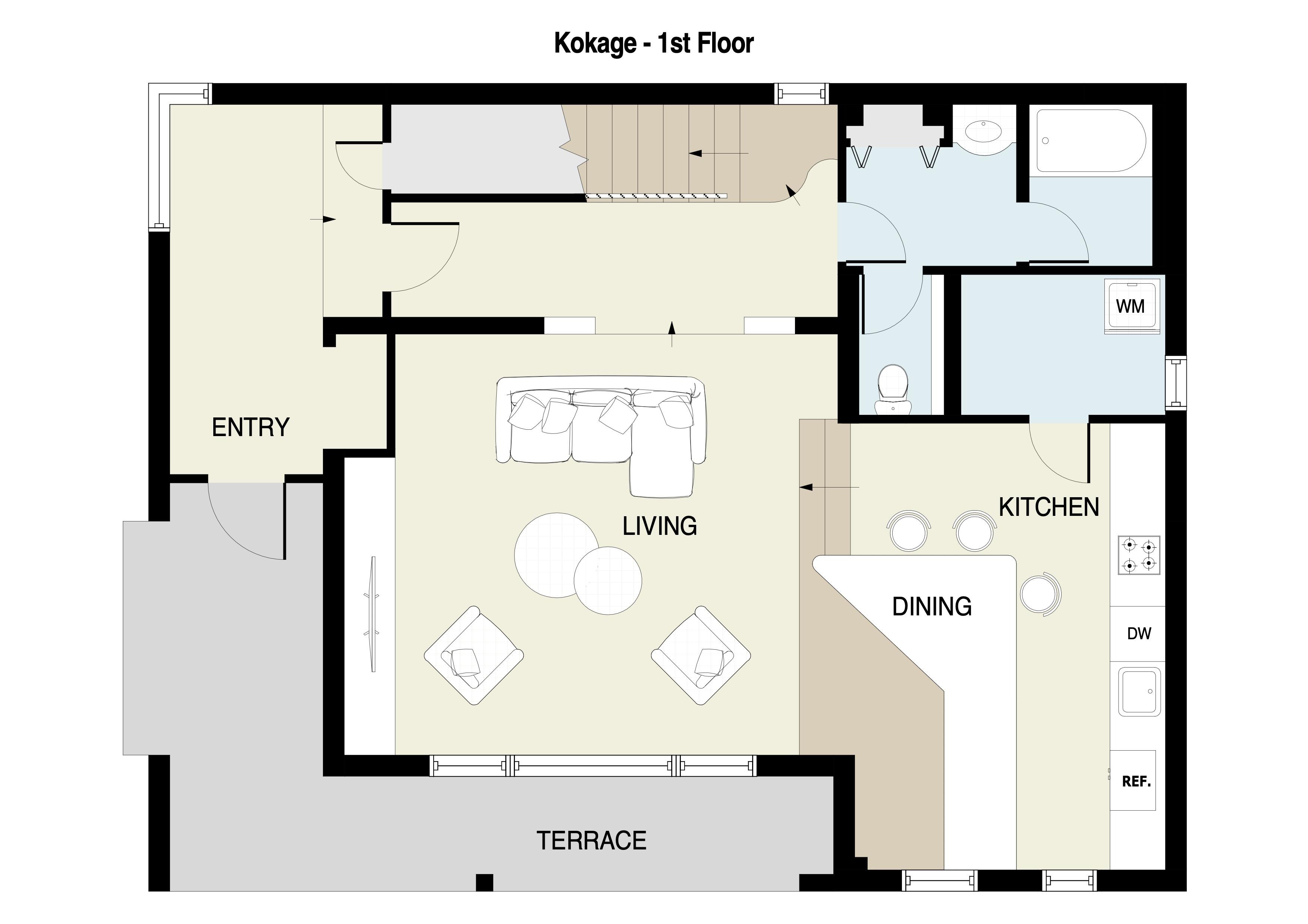 Kokage 1st floor plan