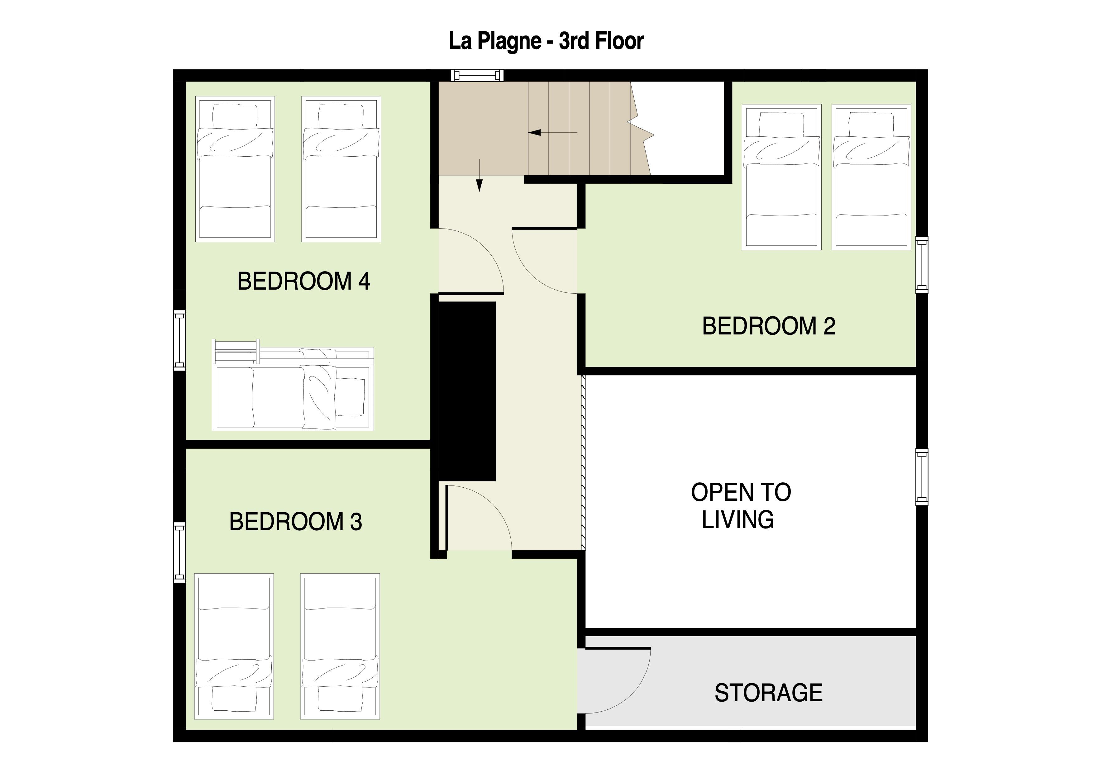 La Plagne 3rd Floor Plan
