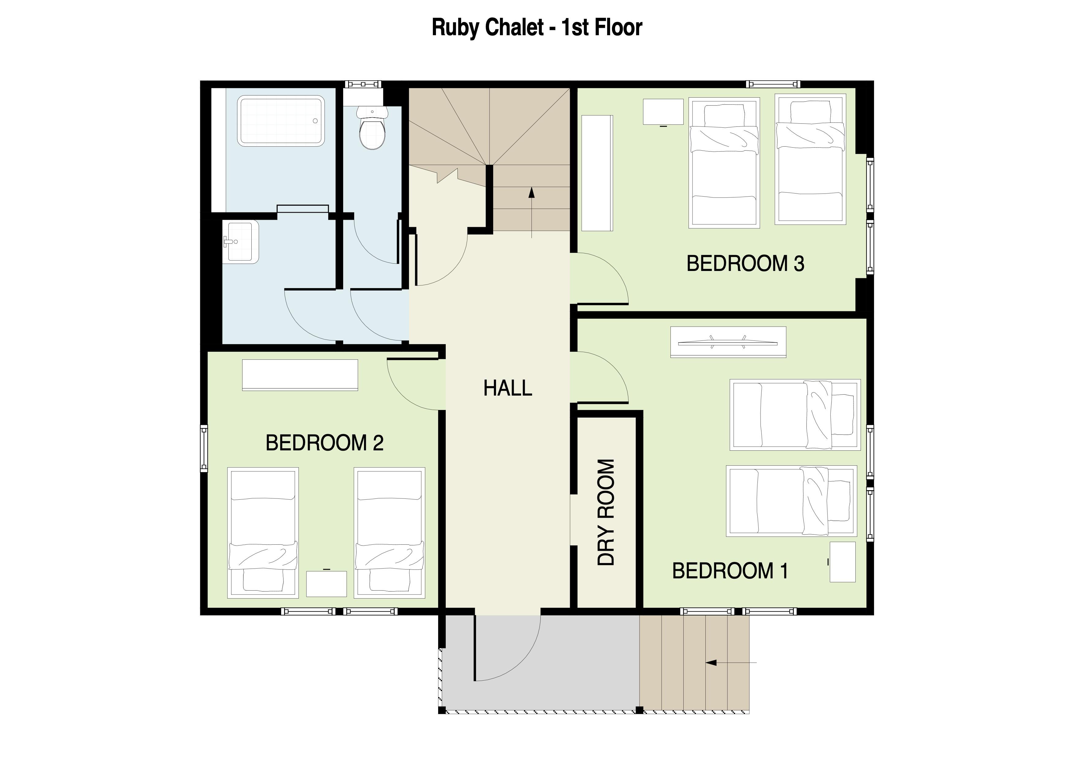 Ruby Chalet 1st floor plans