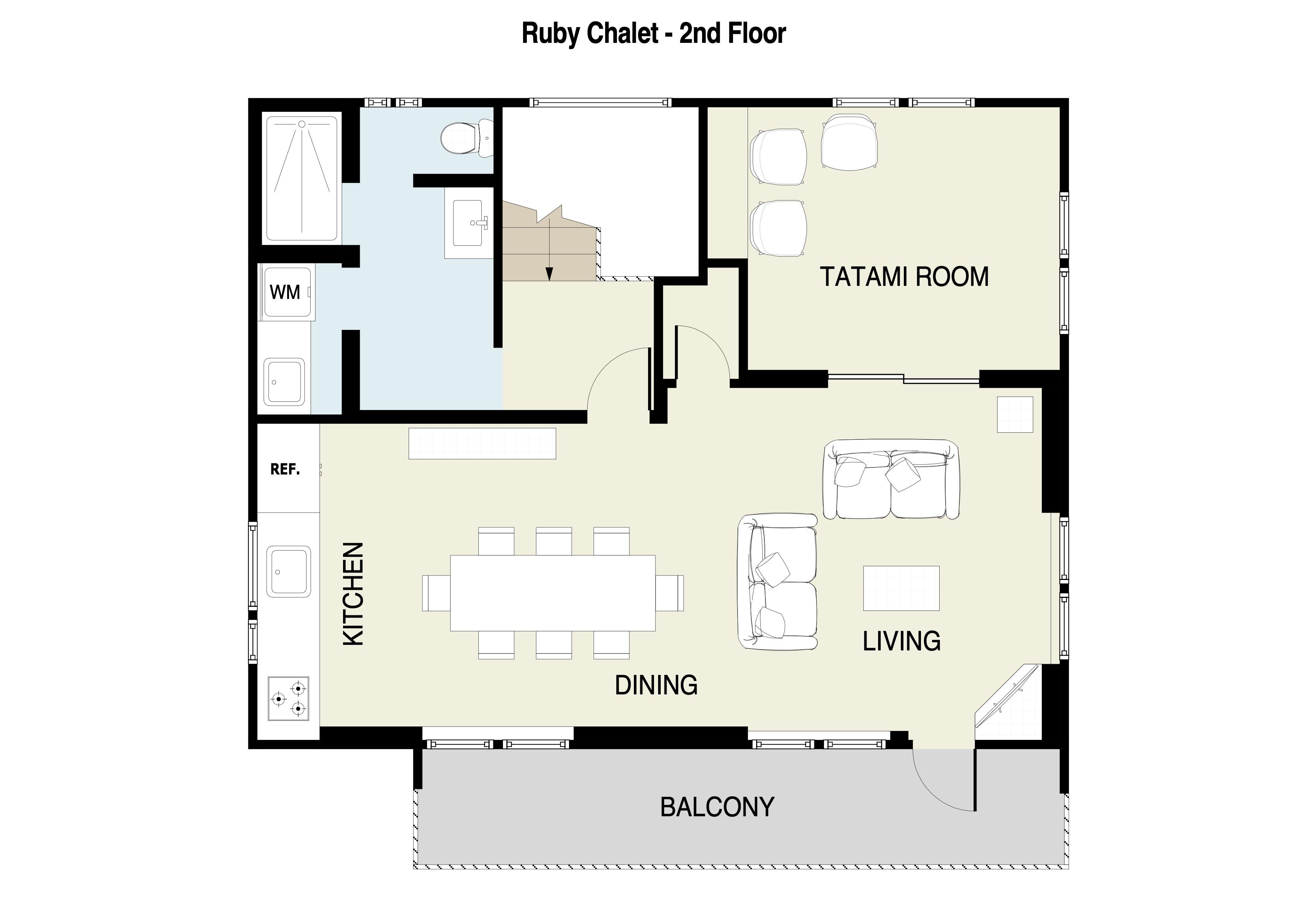 Ruby Chalet 2nd floor plans