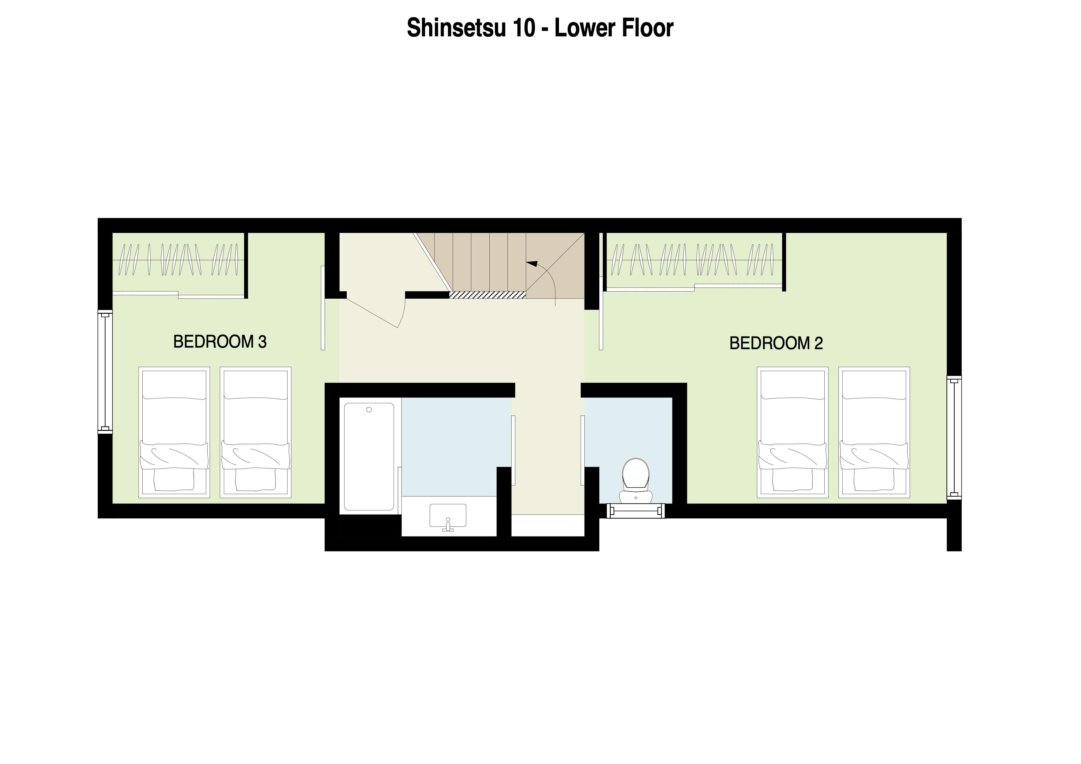 Shinsetsu Apartments 10 Lower Floor plan