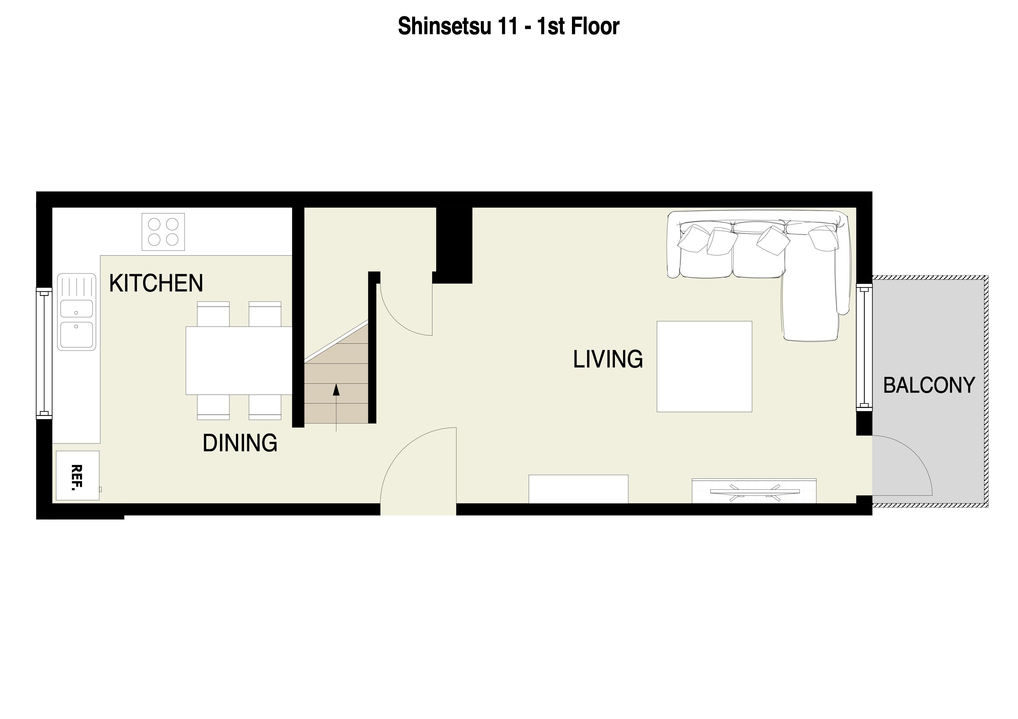 Shinsetsu Apartments 11 1st Floor plan