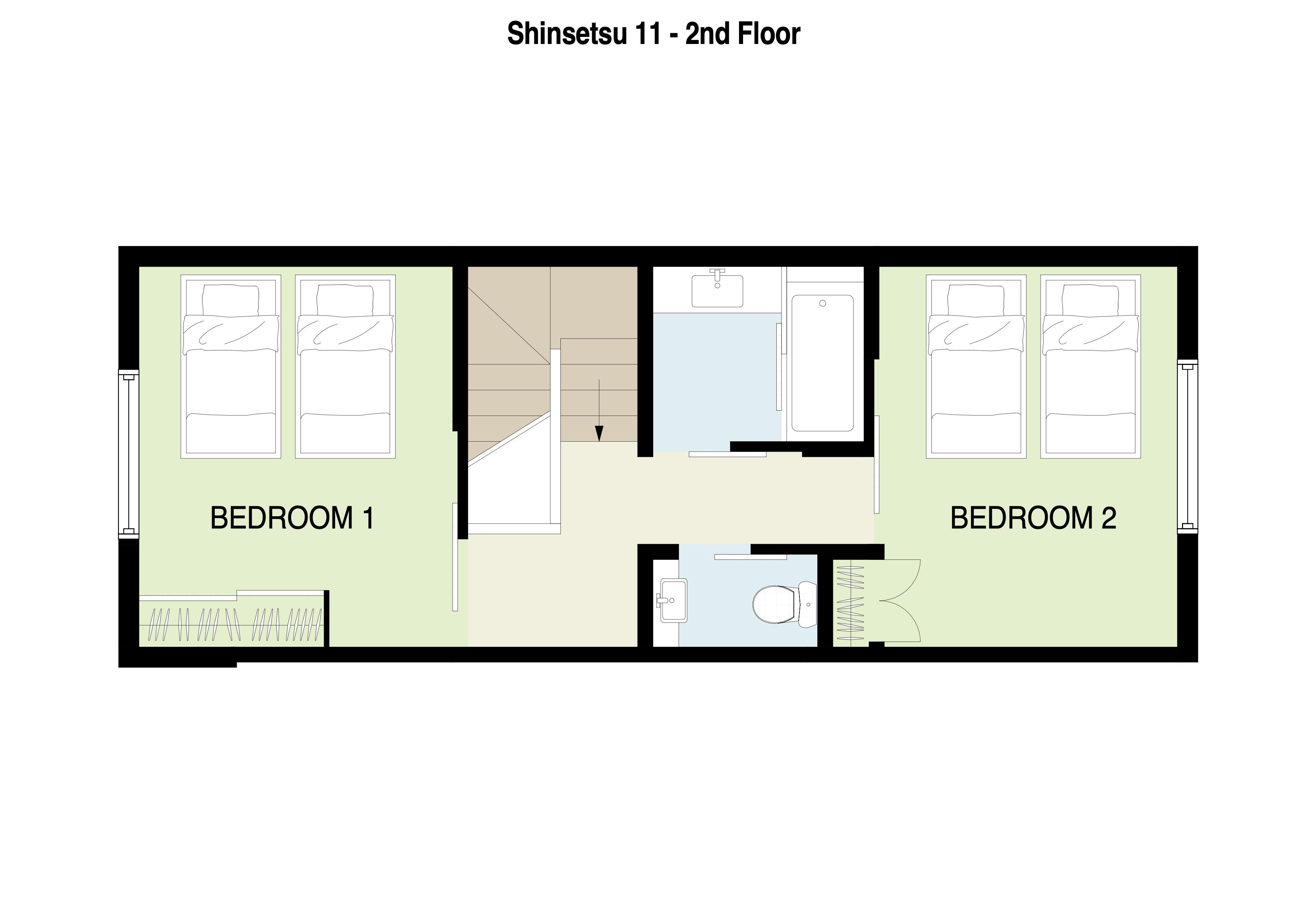 Shinsetsu Apartments 11 -2nd Floor plan