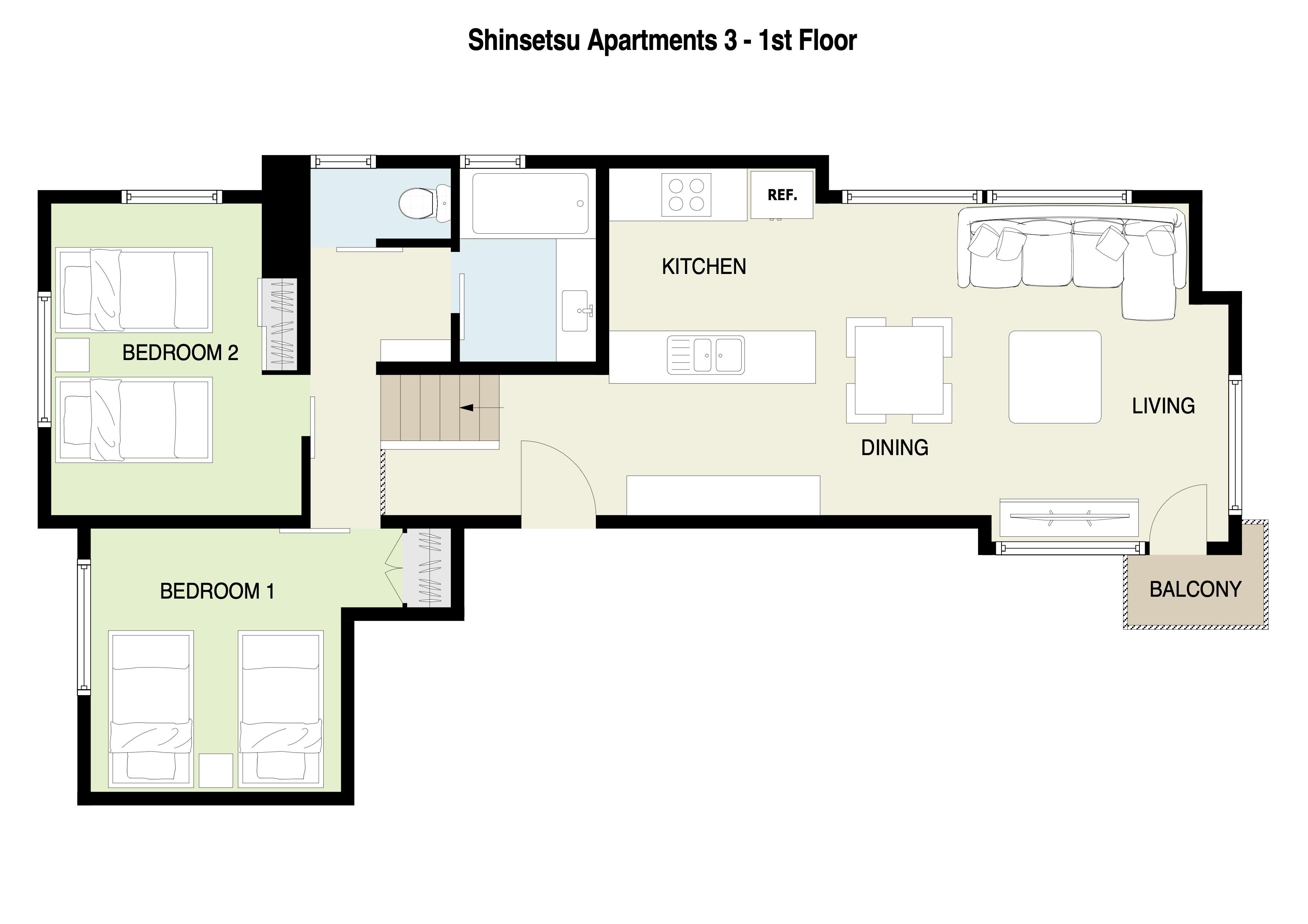 Shinsetsu Apartments 3 Floor plan