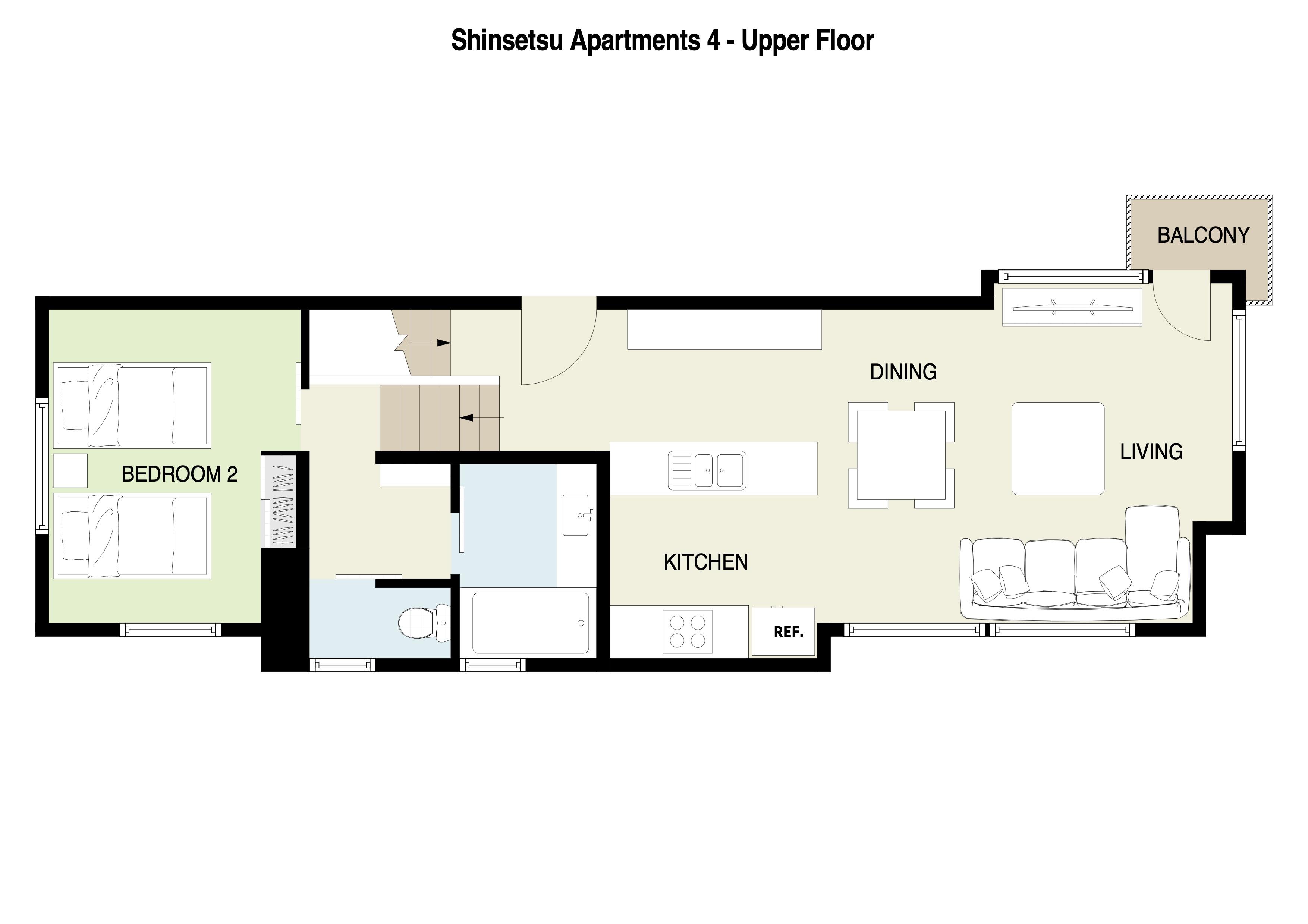 Shinsetsu Apartments 4  Upper Floor Plan