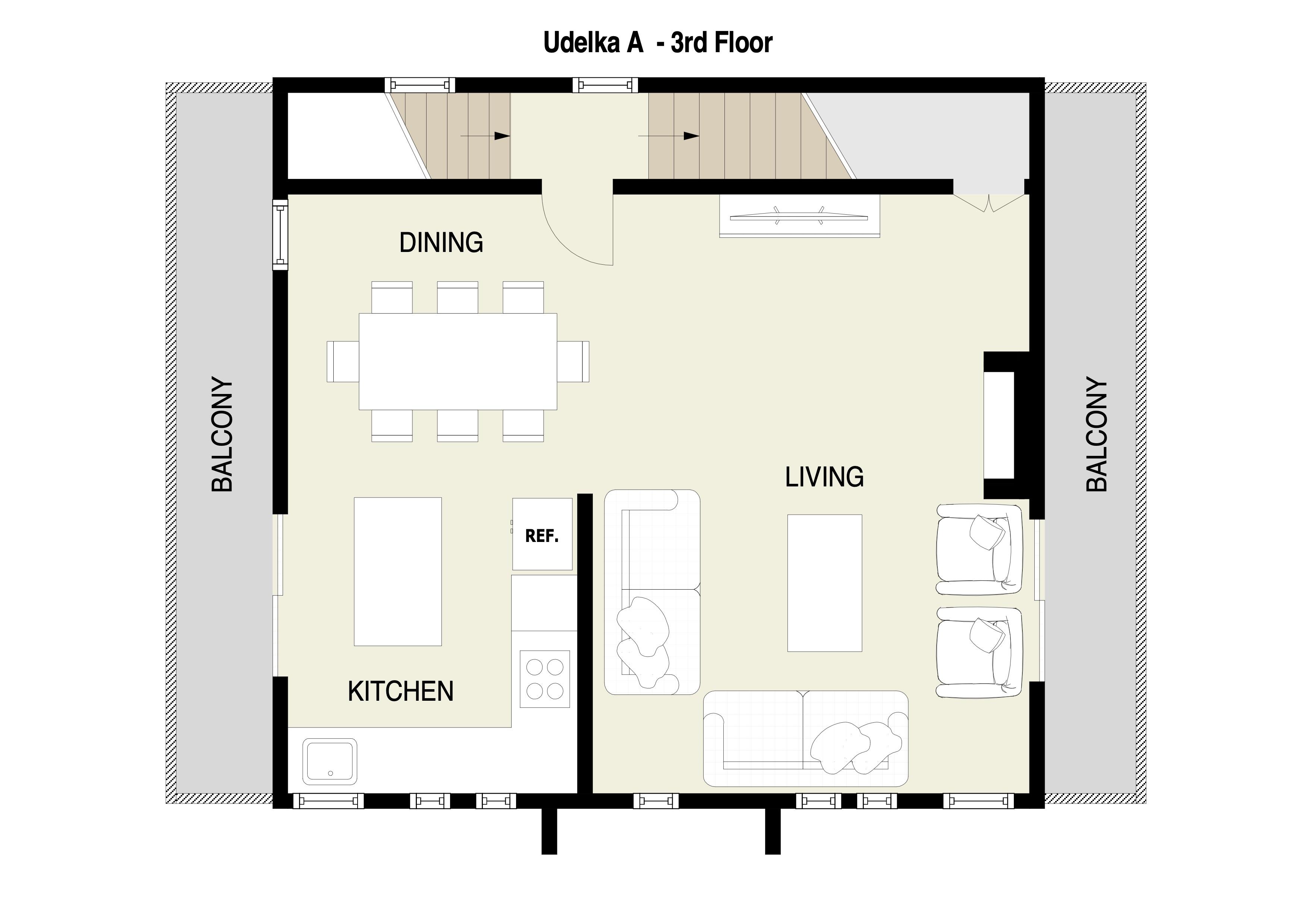 Udelka A  3rd Floor plans