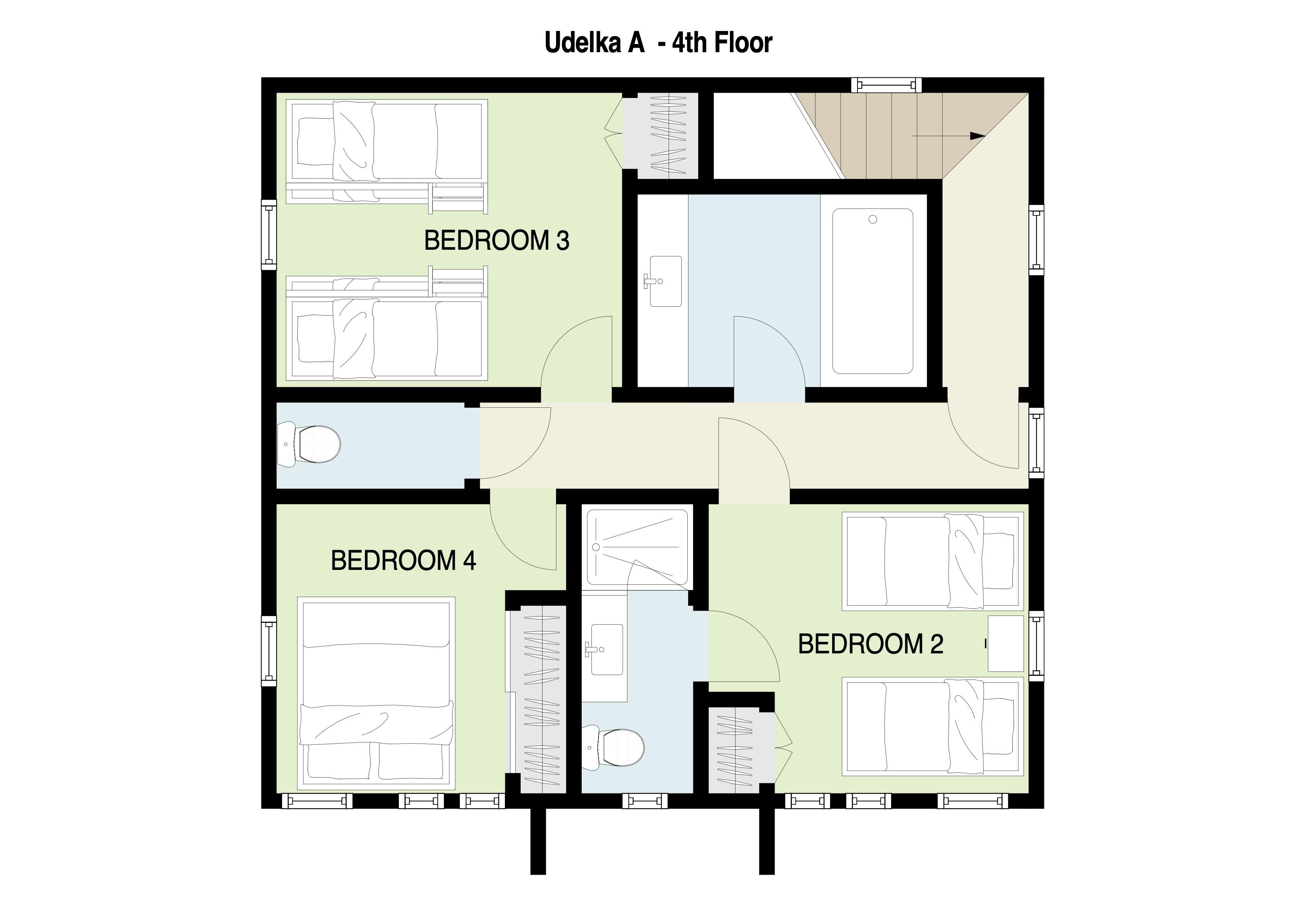Udelka A  4th Floor plans