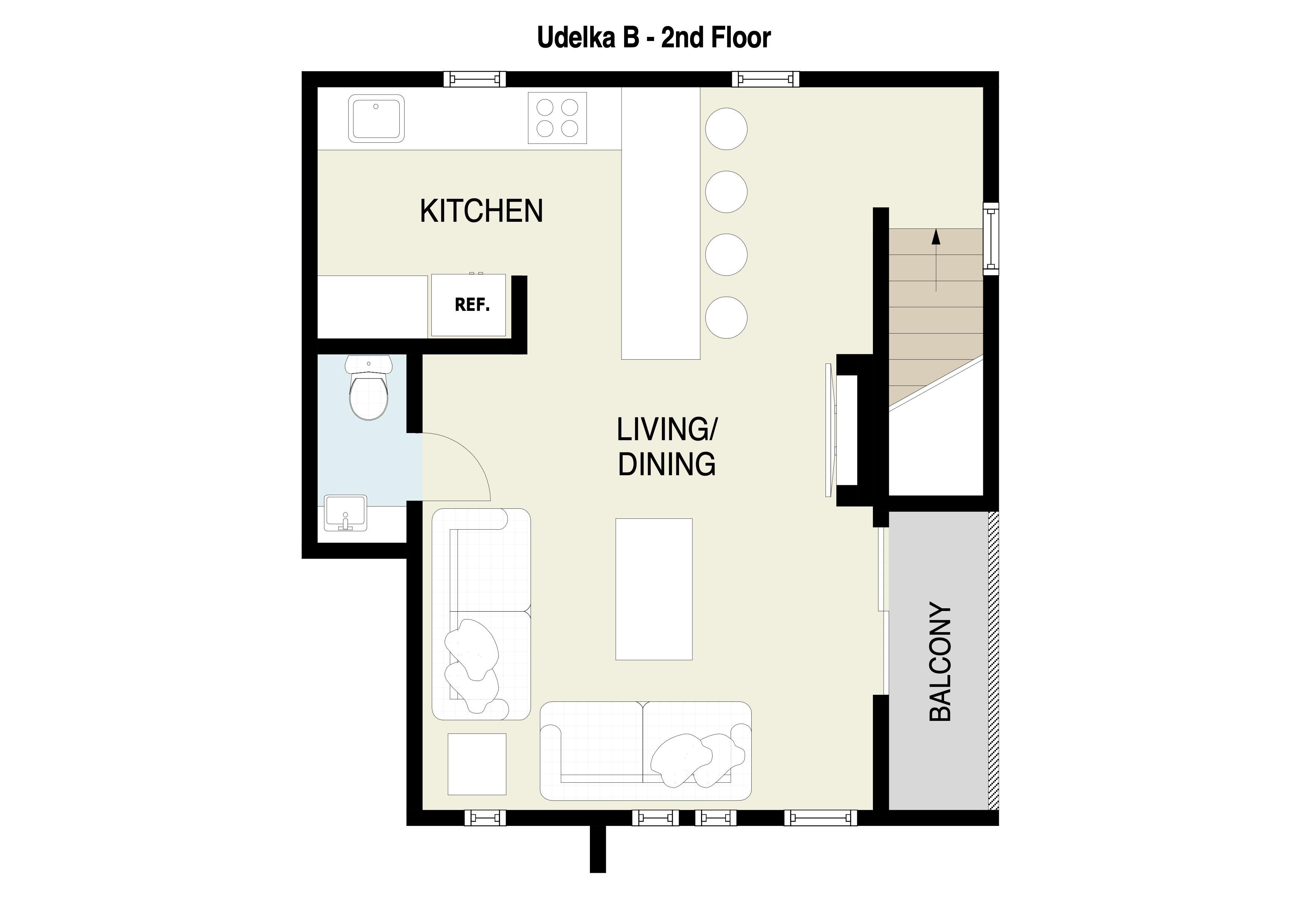 Udelka B 2nd floor plans