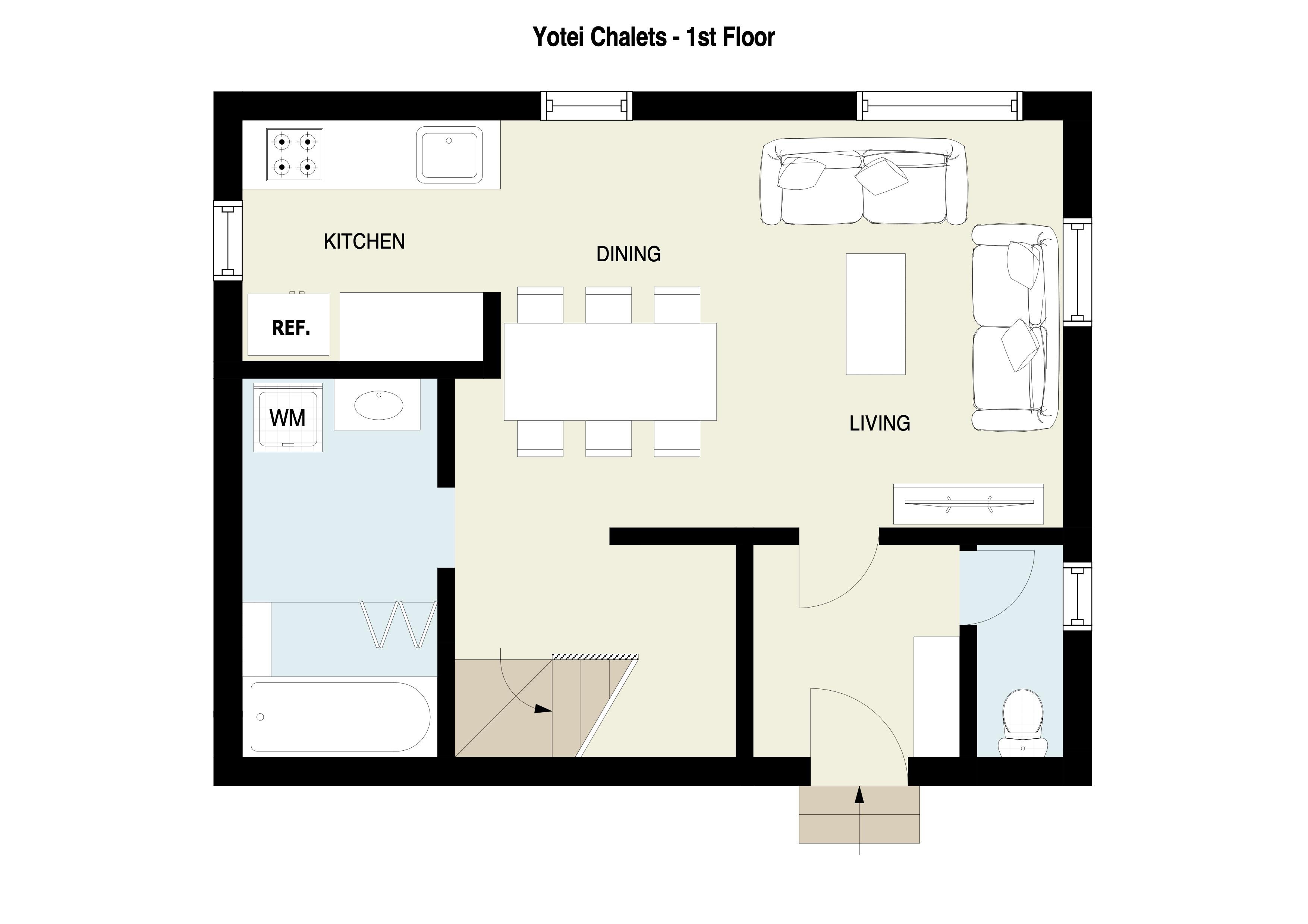 Yotei Chalets First Floor Plans