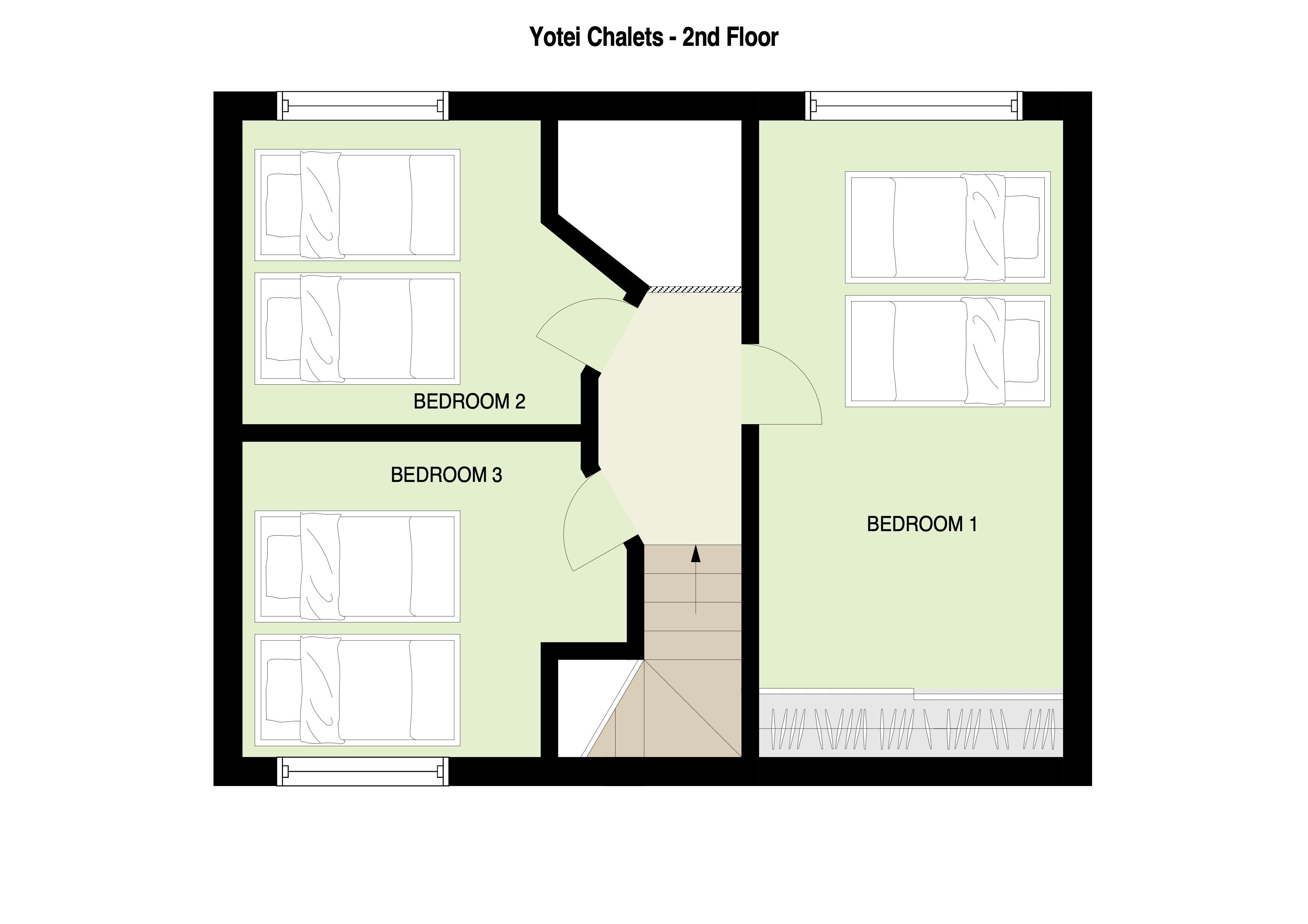 Yotei Chalets Second Floor Plans