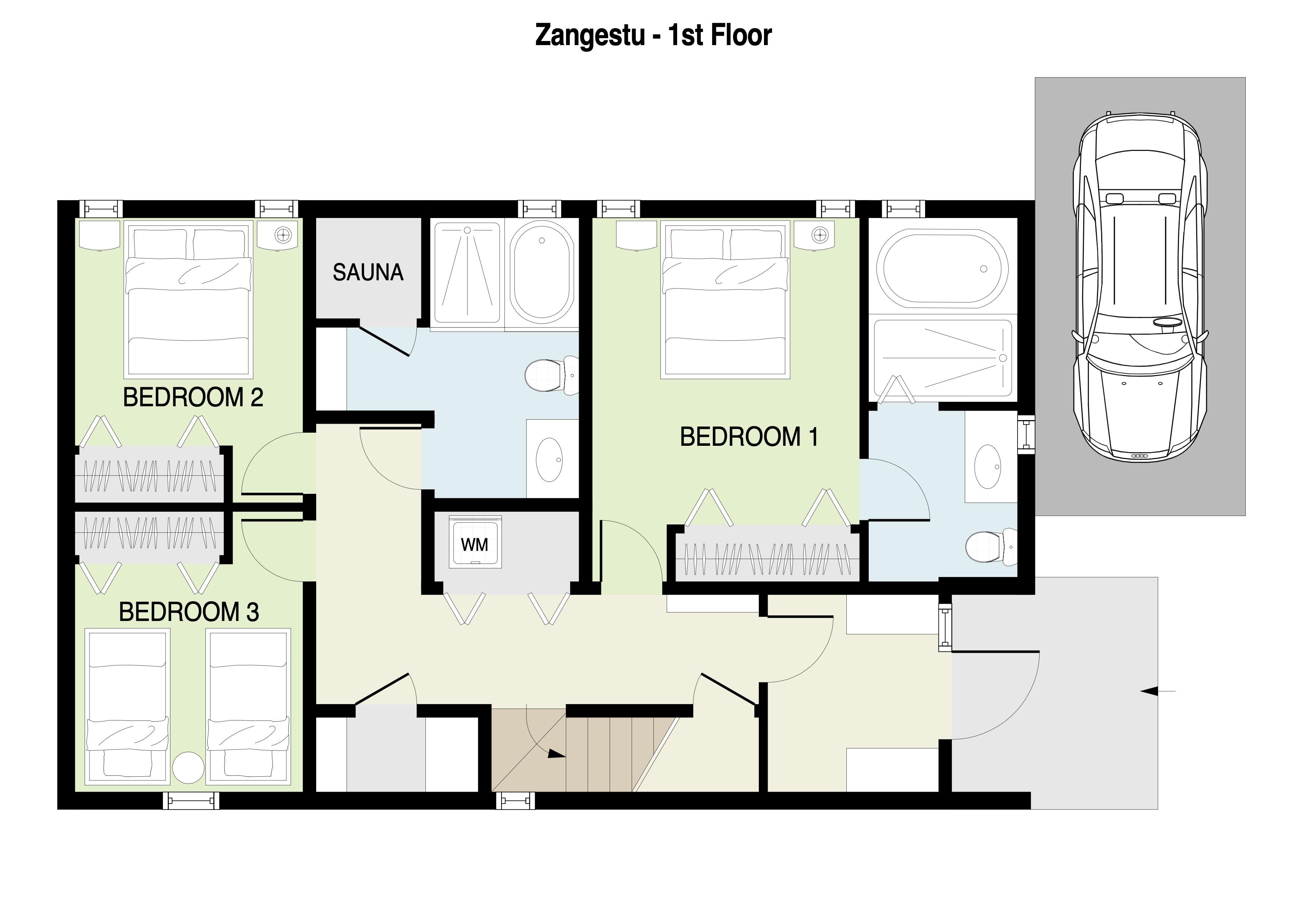 Zangestu 1st Floor Plan