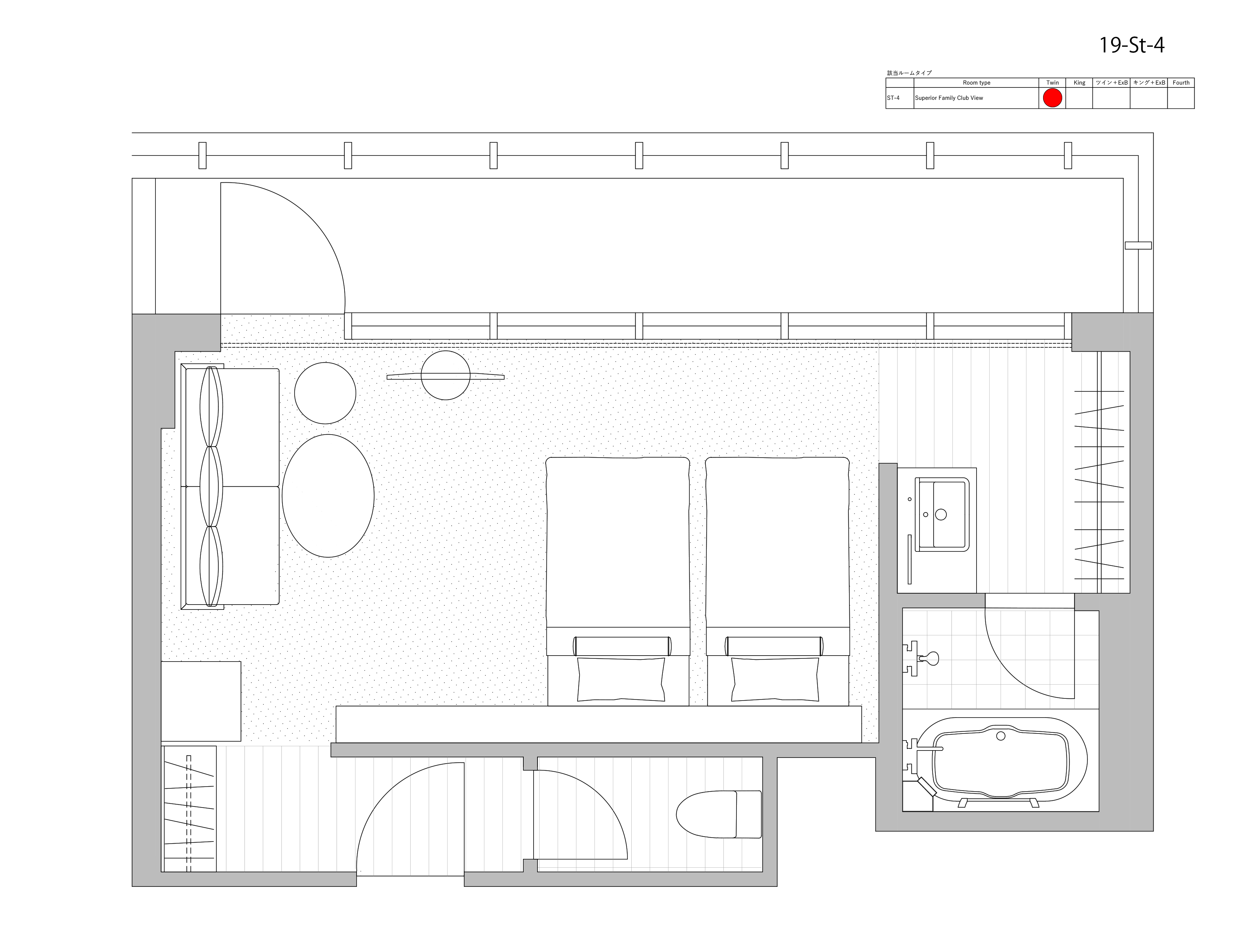 Nikko Style - SUPERIOR FAMILY CLUB VIEW TWIN - Floor plan