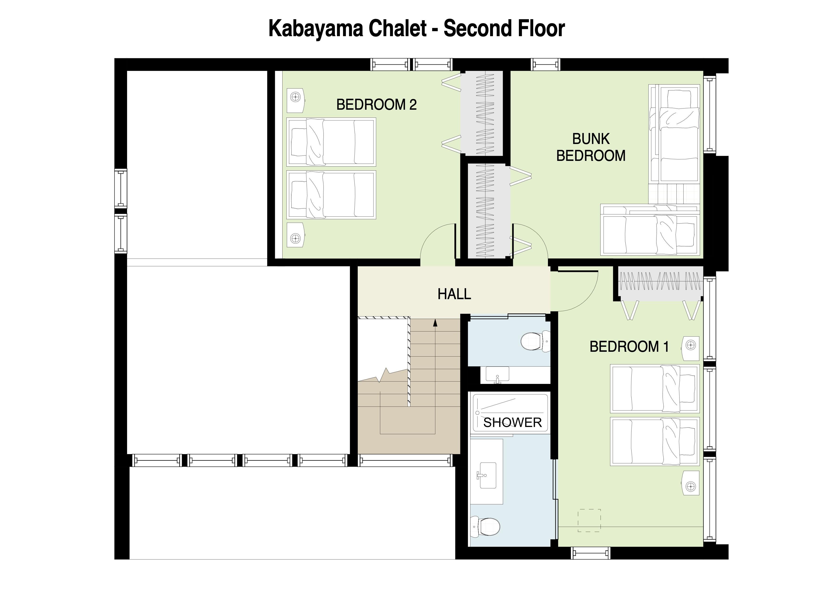 kabayama Chalet second Floor plan