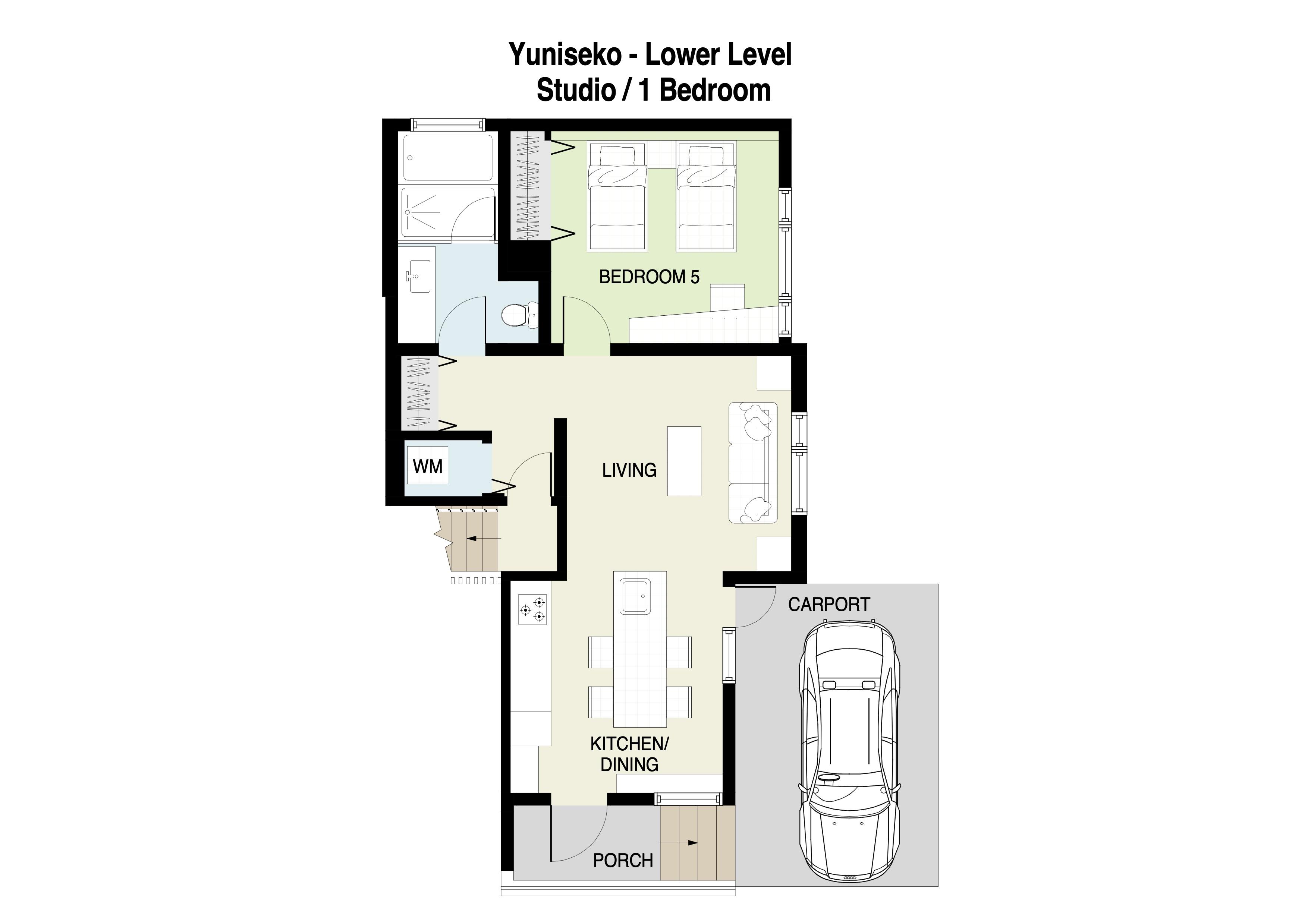 Yuniseko lower level  floor plans