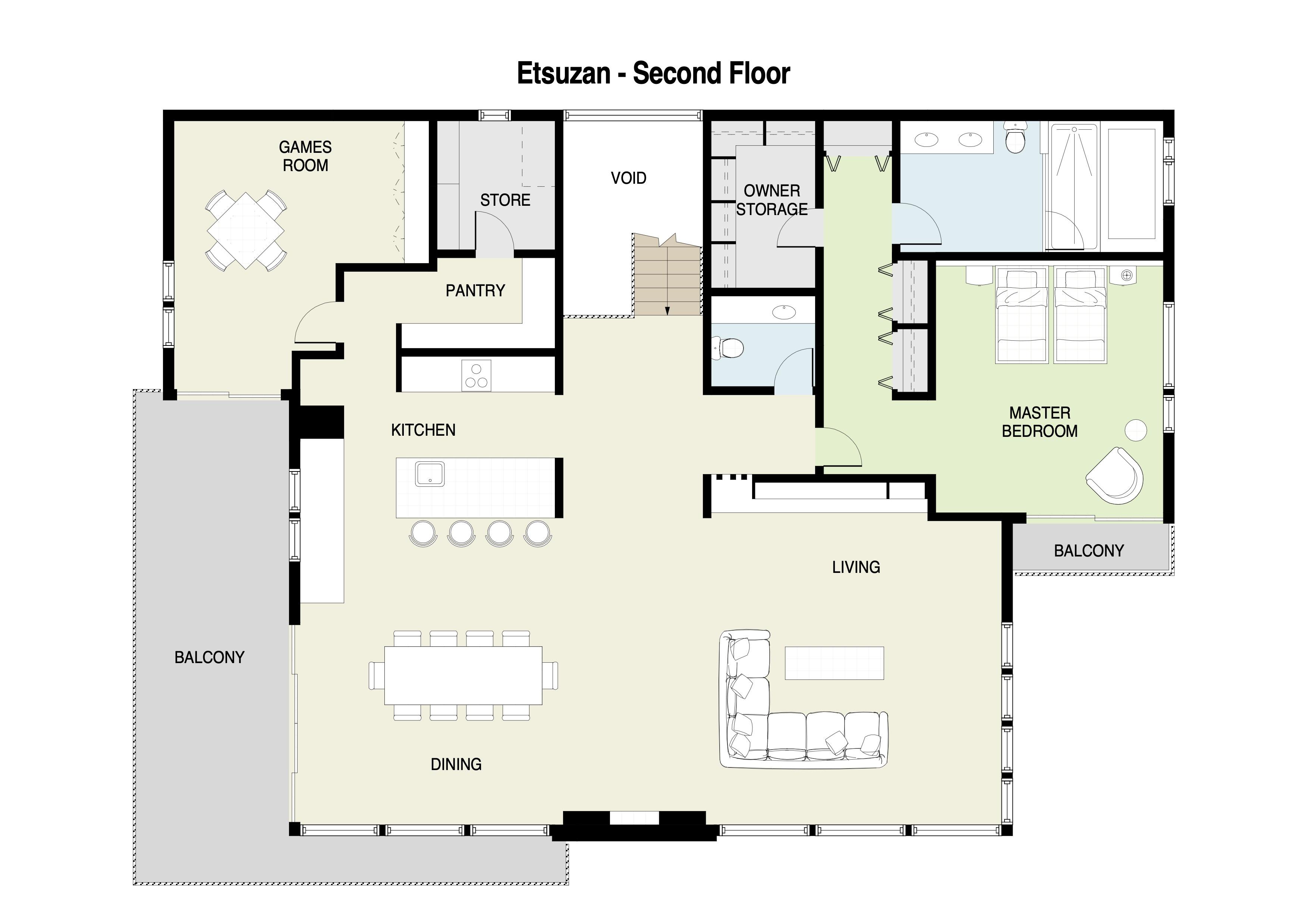 Etsuxan second floor plans