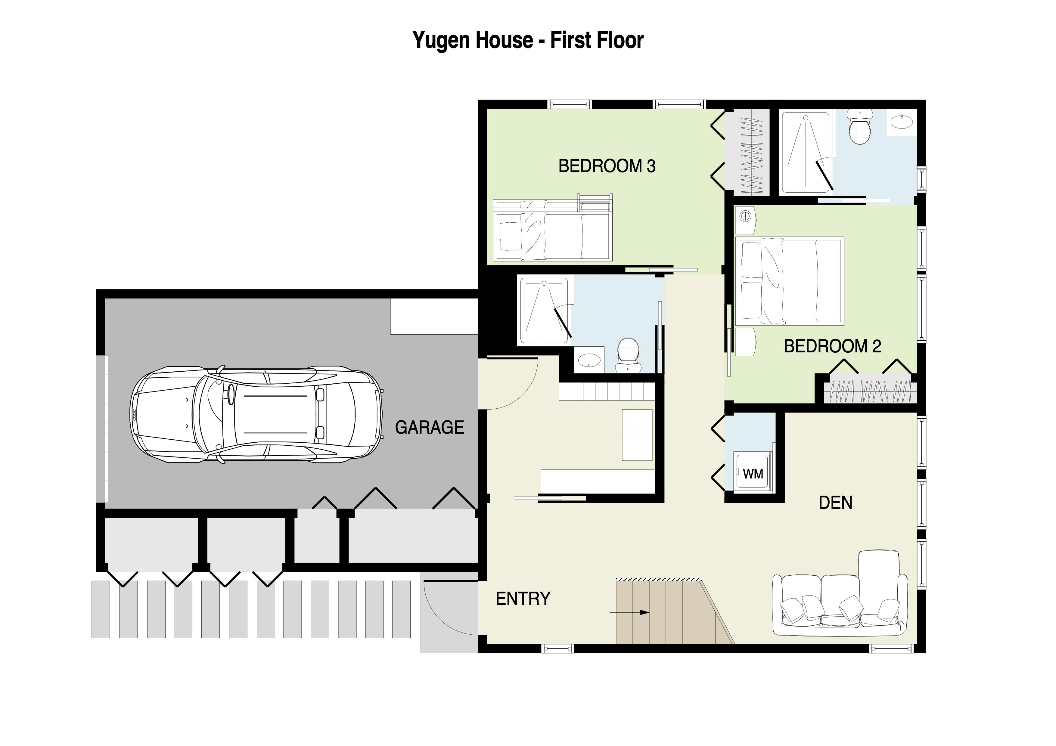Yugen House First floor plans