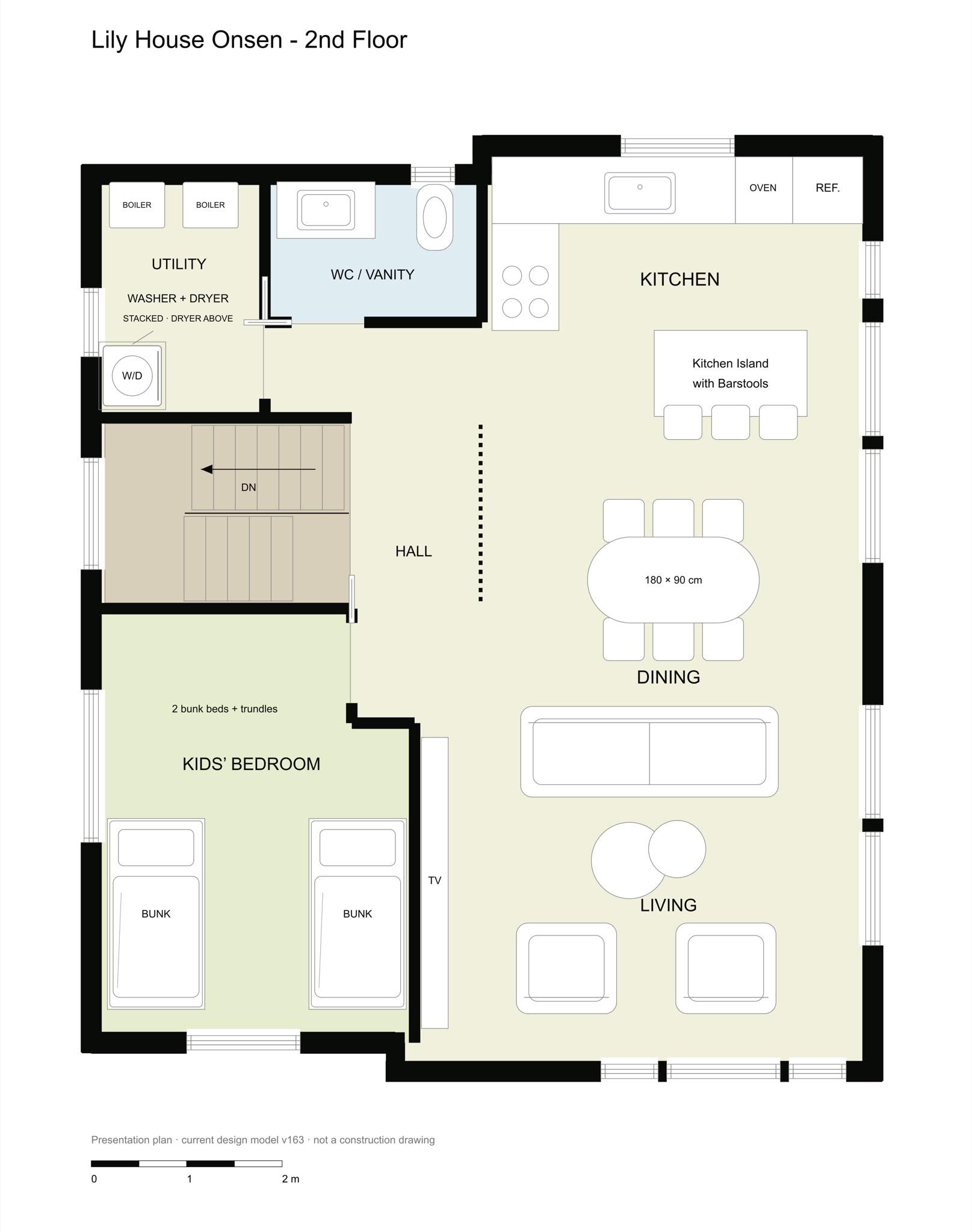 A floor plan of Snow Lily house