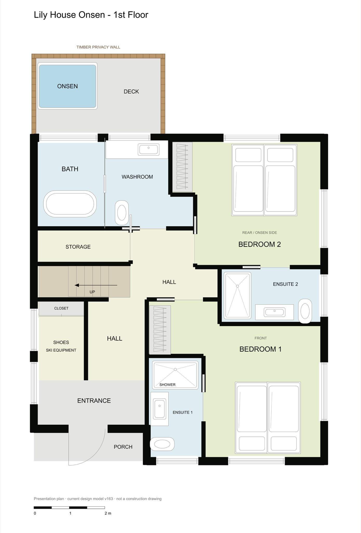 A floor plan of Snow Lily house