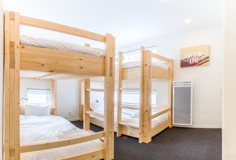 bunk room with 4 bunks 