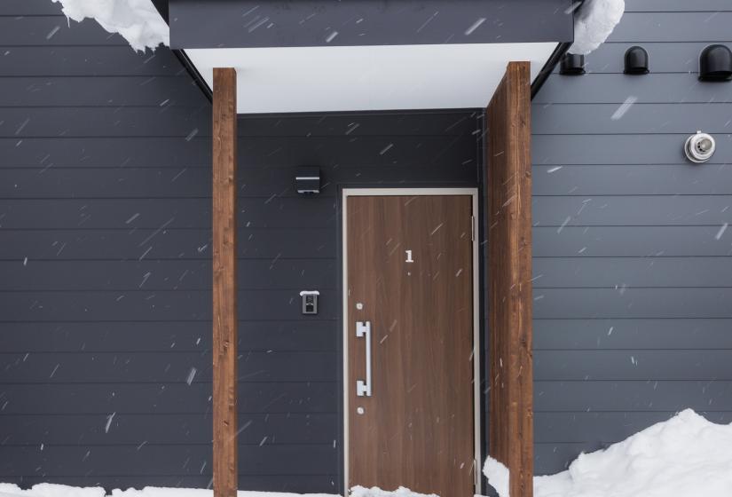 snow mushroom on entrance roof