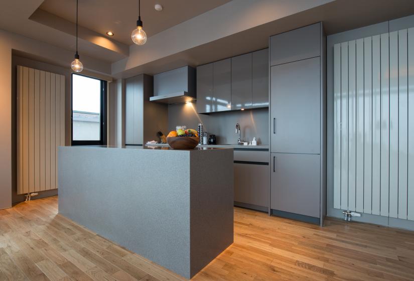 Kitchen and island bench