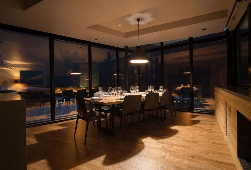 Dining room at night