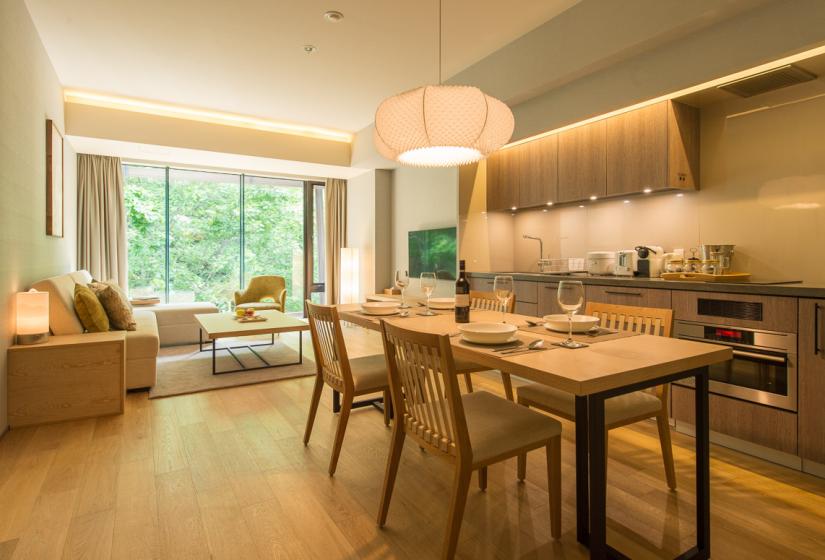 Kitchen and dining area