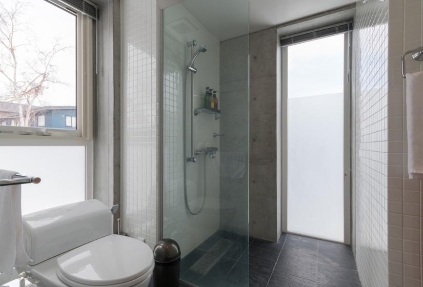 Ise bathroom with shower