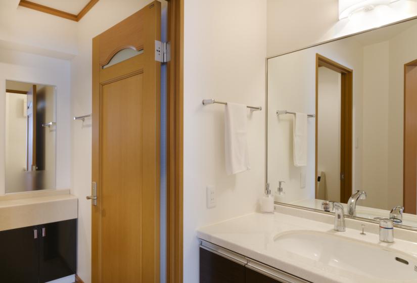 washroom with sink and mirror